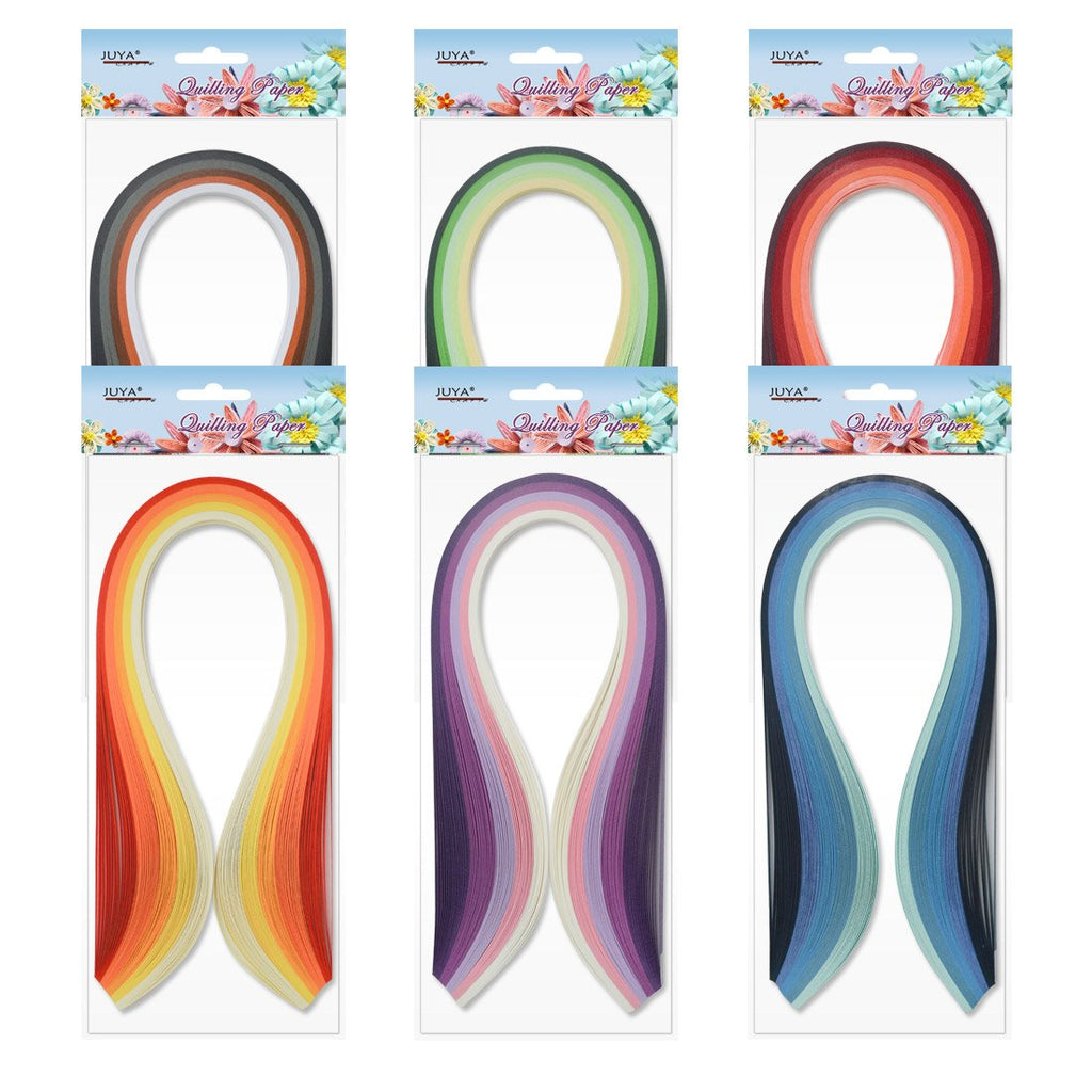 JUYA Paper Quilling Kits with 30 Colors 600 Strips and 8 Tools (Paper Width:3mm, Blue Tools)