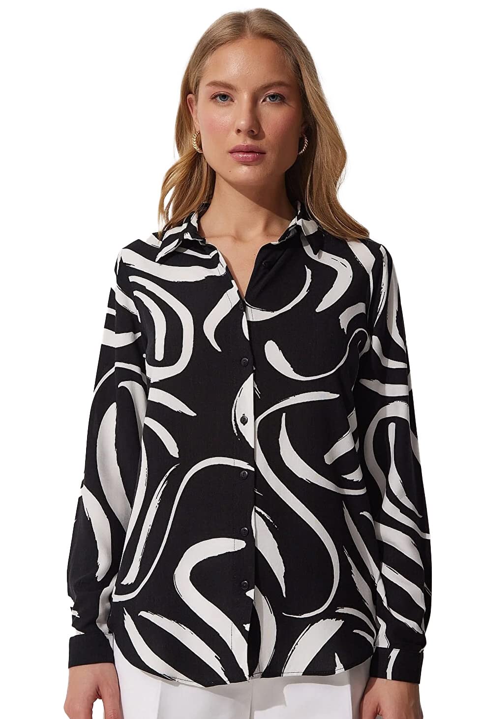 Blouses for Women Fashion, Long Sleeve Button Down Shirts Dressy Casual Tops