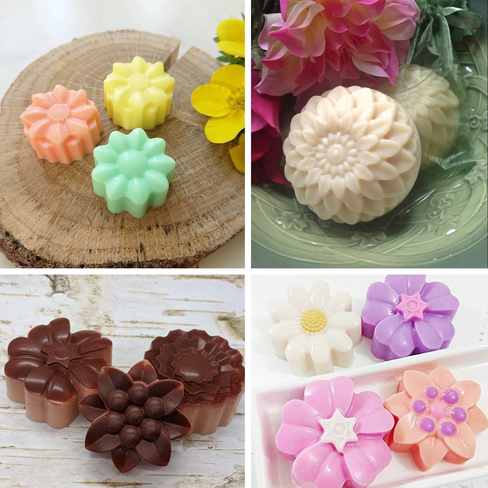 Sakolla 2 Pack Insect Silicone Soap Molds, 6-Cavity Dragonfly Butterfly Ladybug Shape Silicone Molds for Soap Making, DIY Baking Mold for Lotion Bars, Chocolate, Candy, Muffin, Biscuit, Cookie Pans