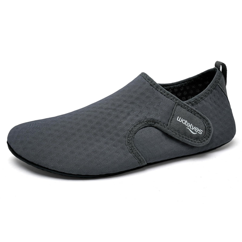 WateLves Water Shoes for Women Men Swim Beach Aqua Socks Quick Dry Barefoot House Slippers Travel Shoes with Adjustable Magic Tape for Pool Diving Boating Yoga Surf