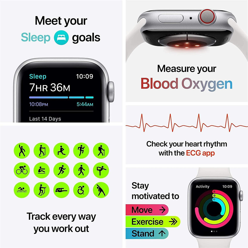 Apple Watch Series 6 (GPS + Cellular, 40mm) Gold Stainless Steel Case with Pink Sport Band (Renewed)