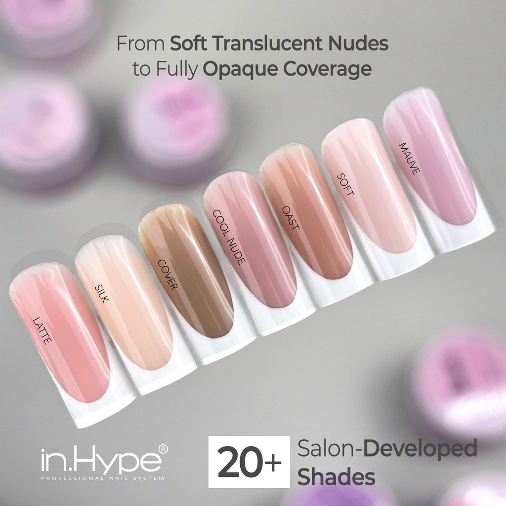 IN.HYPE UV/LED Professional Hard/Builder Gel for Nail Extension/Strengthening/Overlays File Off (Baby Pink #3)