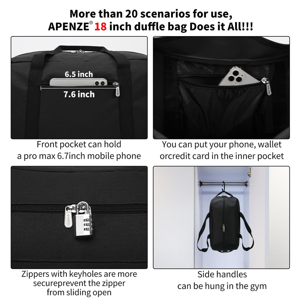 Apenze Small Gym Bag Carry On Bag - 12 in Mini Duffle Bag Lightweight for Overnight Travel(Camouflage)