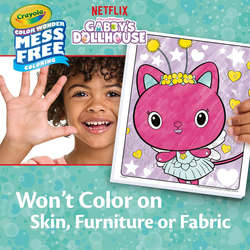 Crayola Color Wonder Gabby's Dollhouse Activity Kit, Mess Free Coloring Set for Toddlers, Travel Activities & Toys, Gifts for Girls & Boys
