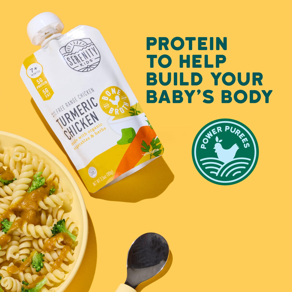 Serenity Kids Bone Broth Puree Made With Organic Veggies | Clean Label Project Purity Award Certified | 3.5 Ounce BPA-Free Pouch | Grass Fed Beef Pot Roast | 1 Count