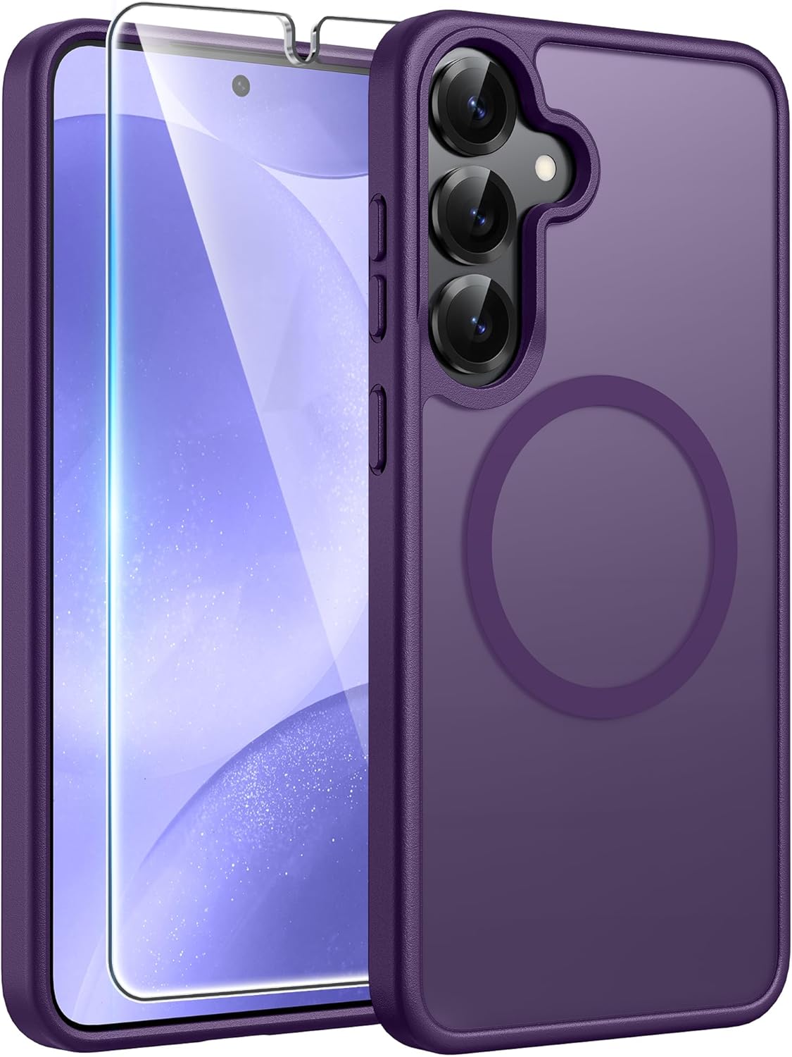 FNTCASE for iPhone 17 Case: [Compatible with Magsafe] Translucent Matte Cases with [Full Camera Protection] [Screen Protector] Military Grade Shockproof Protective Phone Cover - Light Purple