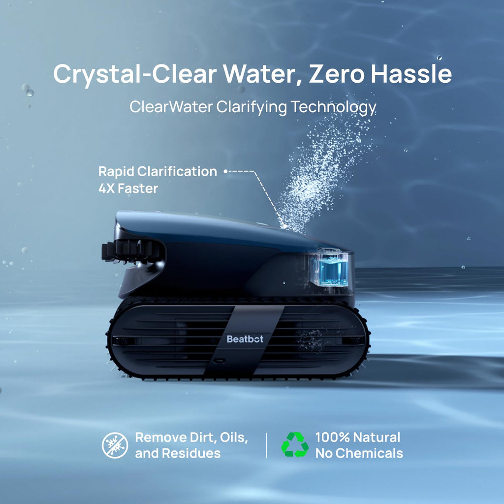 Beatbot AquaSense 2 Ultra Pool Vacuum Robot, Pool Mapping with AI Camera, AI Cruise Debris Detection, Multi-Level Platform Cleaning, 5-in-1 Cleaning, Superior Surface Cleaning – Midnight Blue