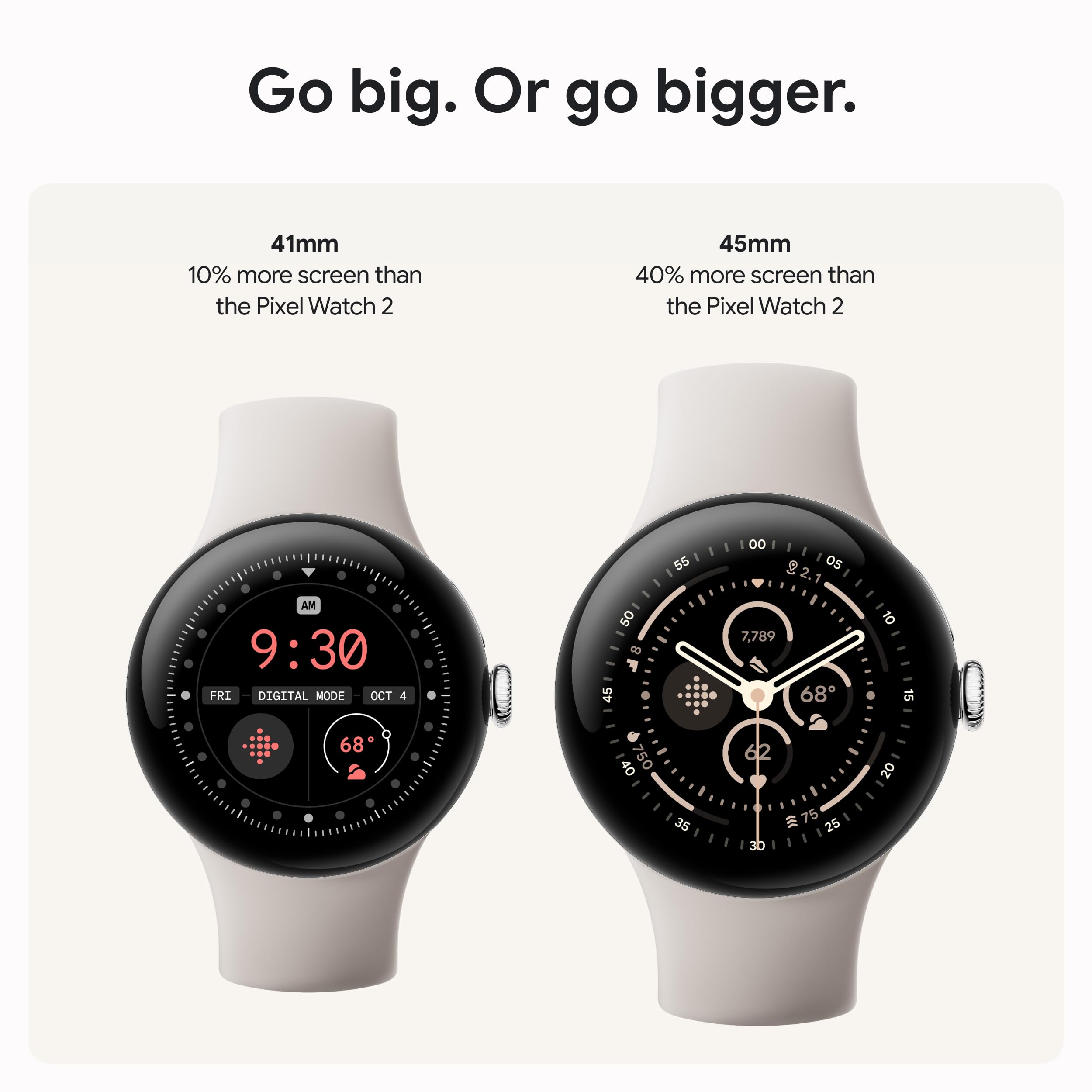 Google Pixel Watch 3 (41mm) 2024 Model - Android Smartwatch, Heart Rate Tracking, Fitbit Advanced Running, Fitness Insights, 24-Hour Battery - Champagne Gold Aluminum Case - Hazel Band - LTE