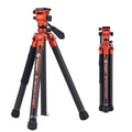 Fotopro 60" Camera Tripod, Carbon Fiber Travel Tripod with 360° Ball Head, Ultralight 2.1lbs, 22lbs Load, Quick Lock, Folds to 14.3" Carry-On, for DSLR Mirrorless Cameras, X-Aircross 3 Blue