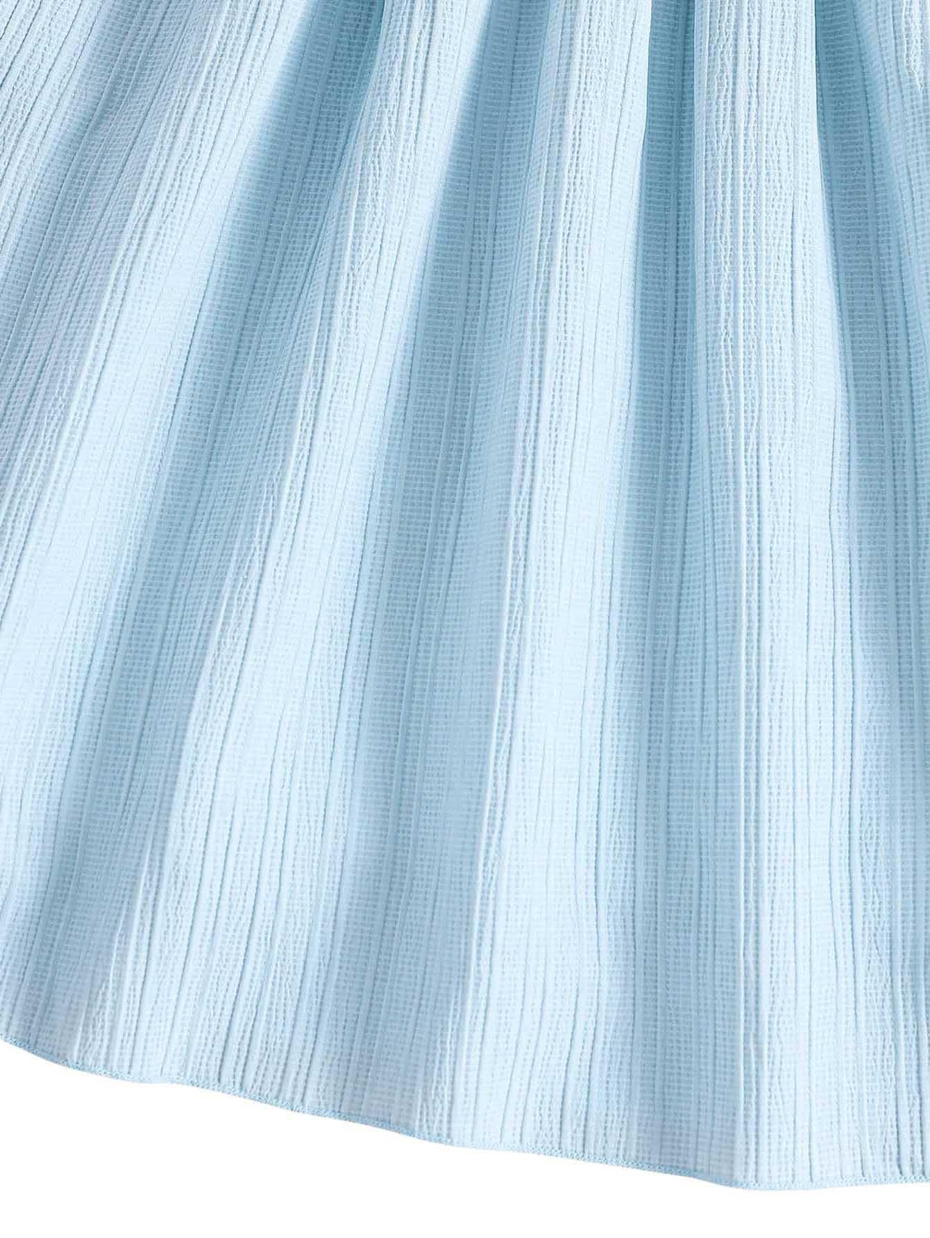 Floerns Girls Cold Shoulder Ruffle Trim Short Sleeve Belted A Line Midi Dress