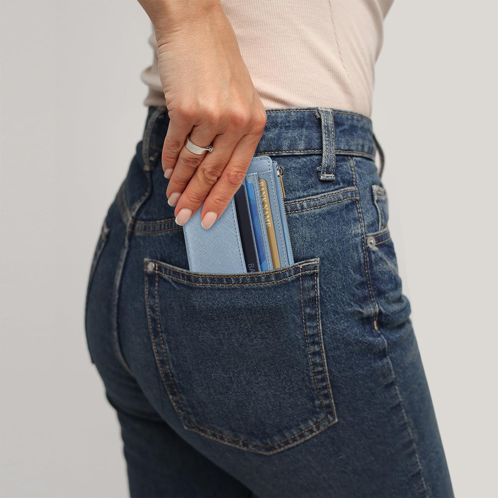 Sodsay Card Case Slim Front Pocket Wallet for Women Credit Card Holder with Keychain | Slim, Credit Card Holder, Front Pocket, with Keychain | Slim