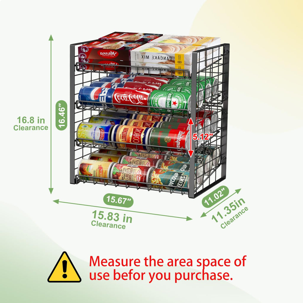 JKsmart 3-Tier Stackable Can Rack Organizer for Pantry, Adjustable Can Storage Holder for Various Ounces of Canned food Soda Drinks, Can Dispenser for Kitchen Cupboard Cabinet, 2 Pack