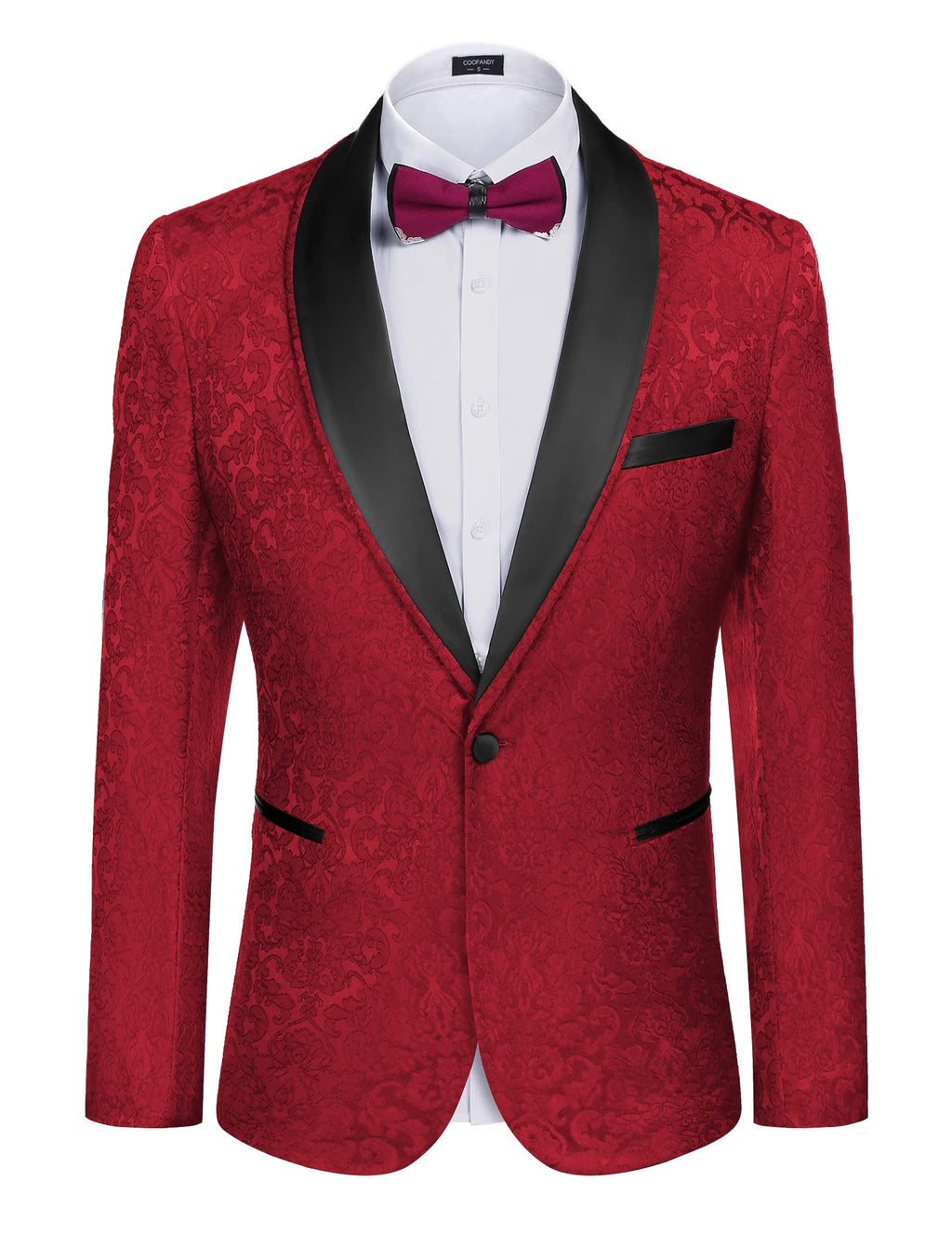 COOFANDY Men's Floral Tuxedo Suit Jacket Slim Fit Dinner Jacket Party Prom Wedding Blazer Jackets
