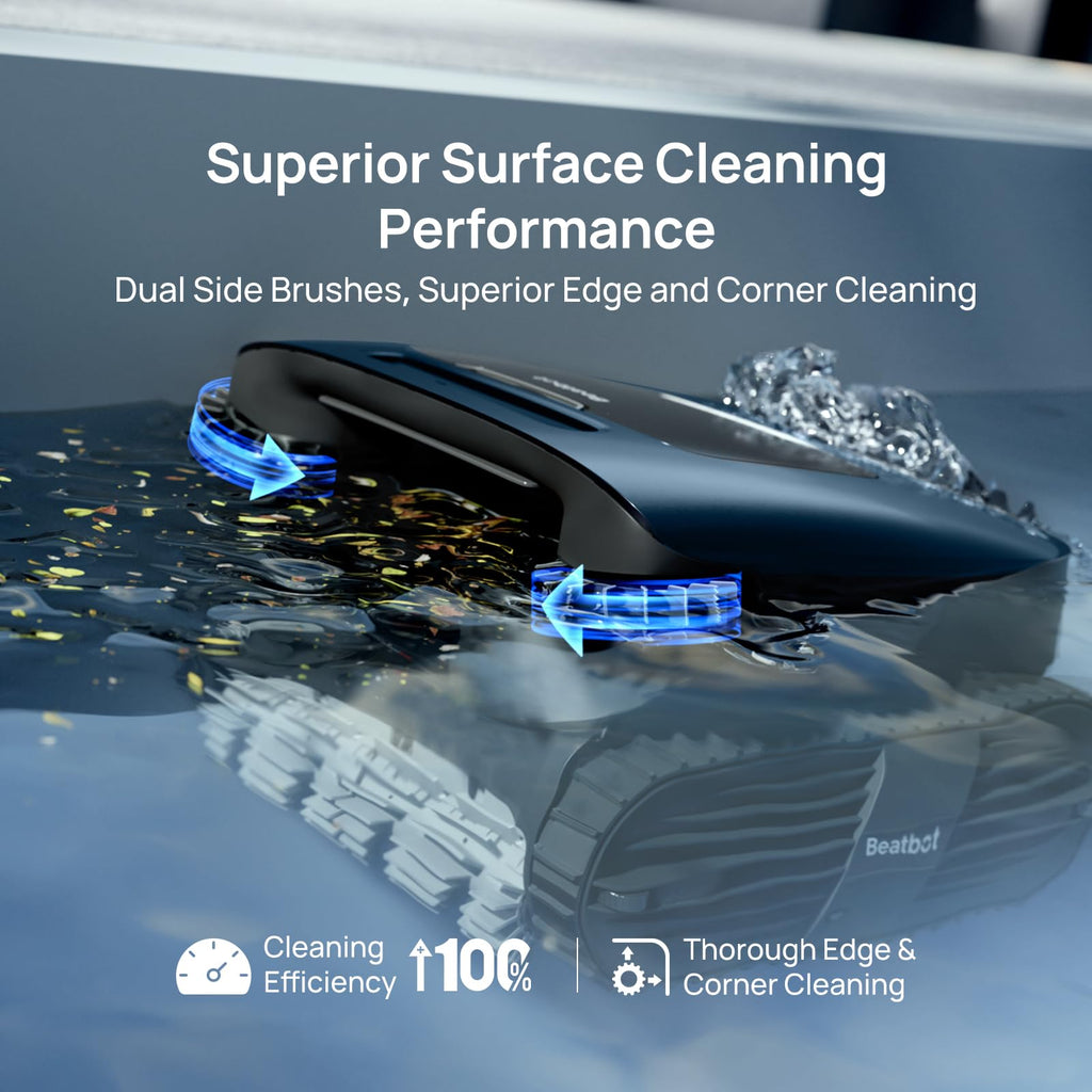 Beatbot AquaSense 2 Ultra Pool Vacuum Robot, Pool Mapping with AI Camera, AI Cruise Debris Detection, Multi-Level Platform Cleaning, 5-in-1 Cleaning, Superior Surface Cleaning – Midnight Blue