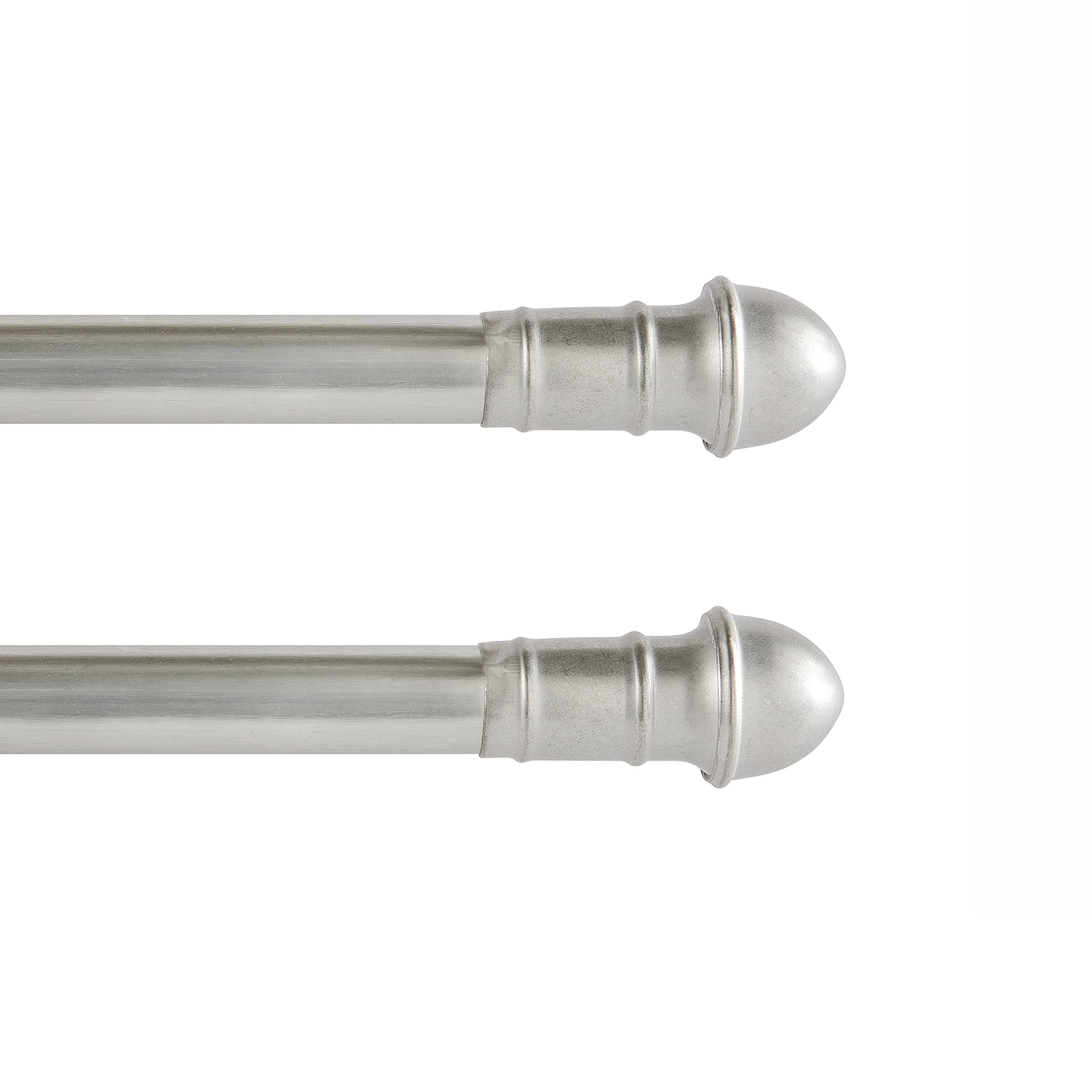 16-28 in. Adjustable Petite Café Curtain Rod, 2-Pack, 7/16 in. Diameter, Bronze