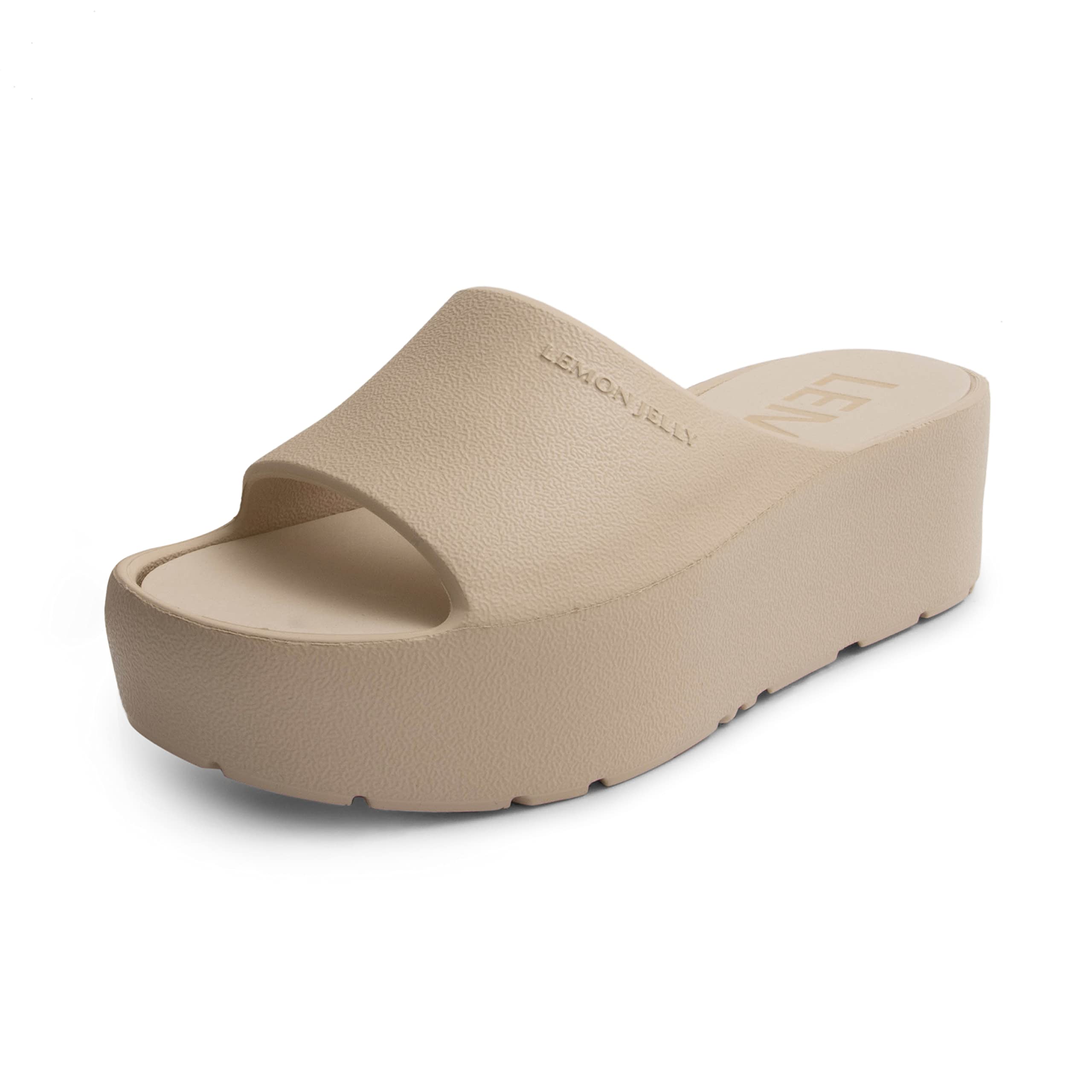 Lemon Jelly Women's Sunny Platform Sandals - Cute Water-Friendly Comfort Wedges for the Beach or Casual Wear - Super Lightweight Slip-On Flip Flops for Ladies