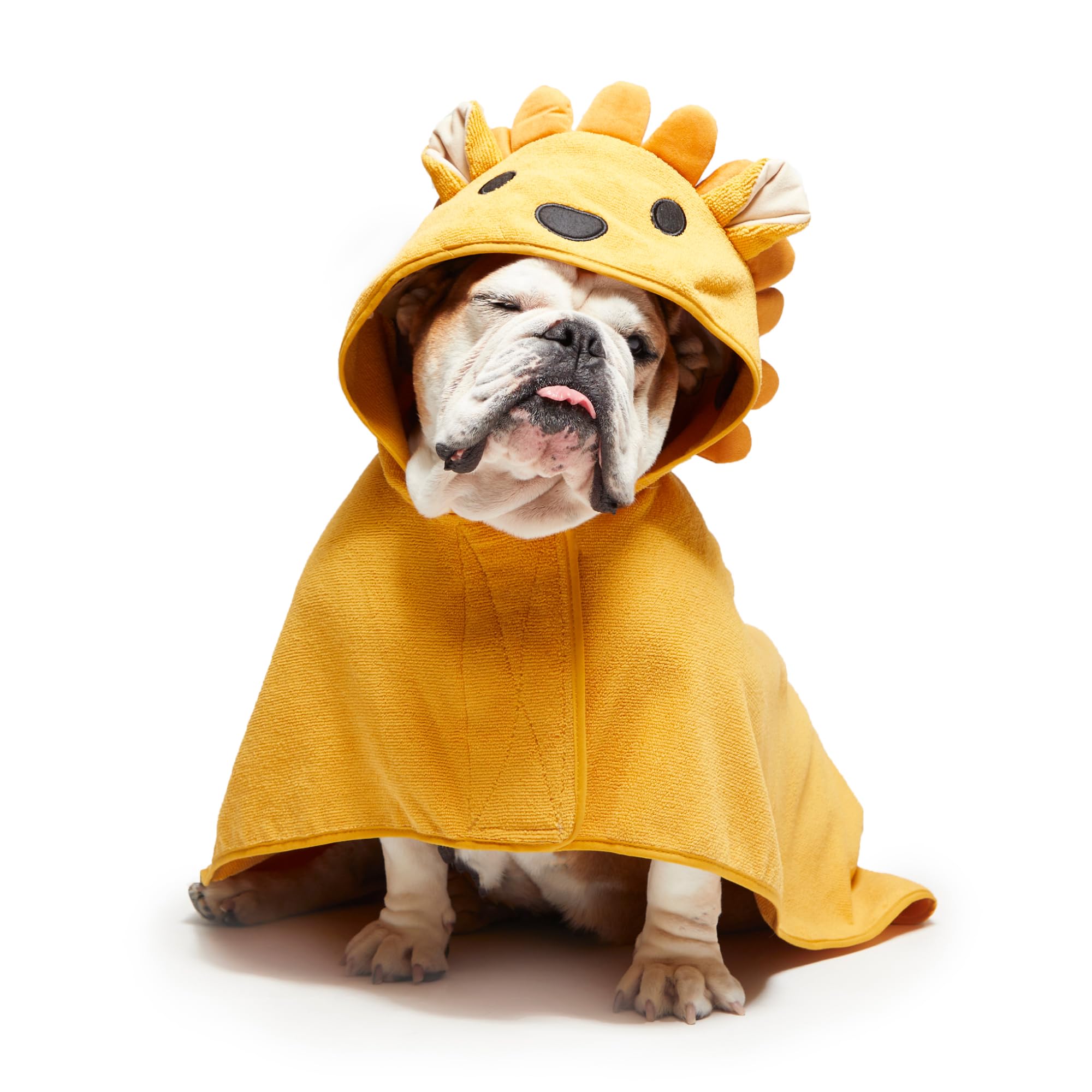 Barkbox Dog Bathrobe Fast Drying with Hook and Loop Closure & Wrap Tie Snuggle, Cute Dogs Clothes, Easy to Clean, Machine Washable, Dog Coats and Tumble Dry Low - Bunny, Medium