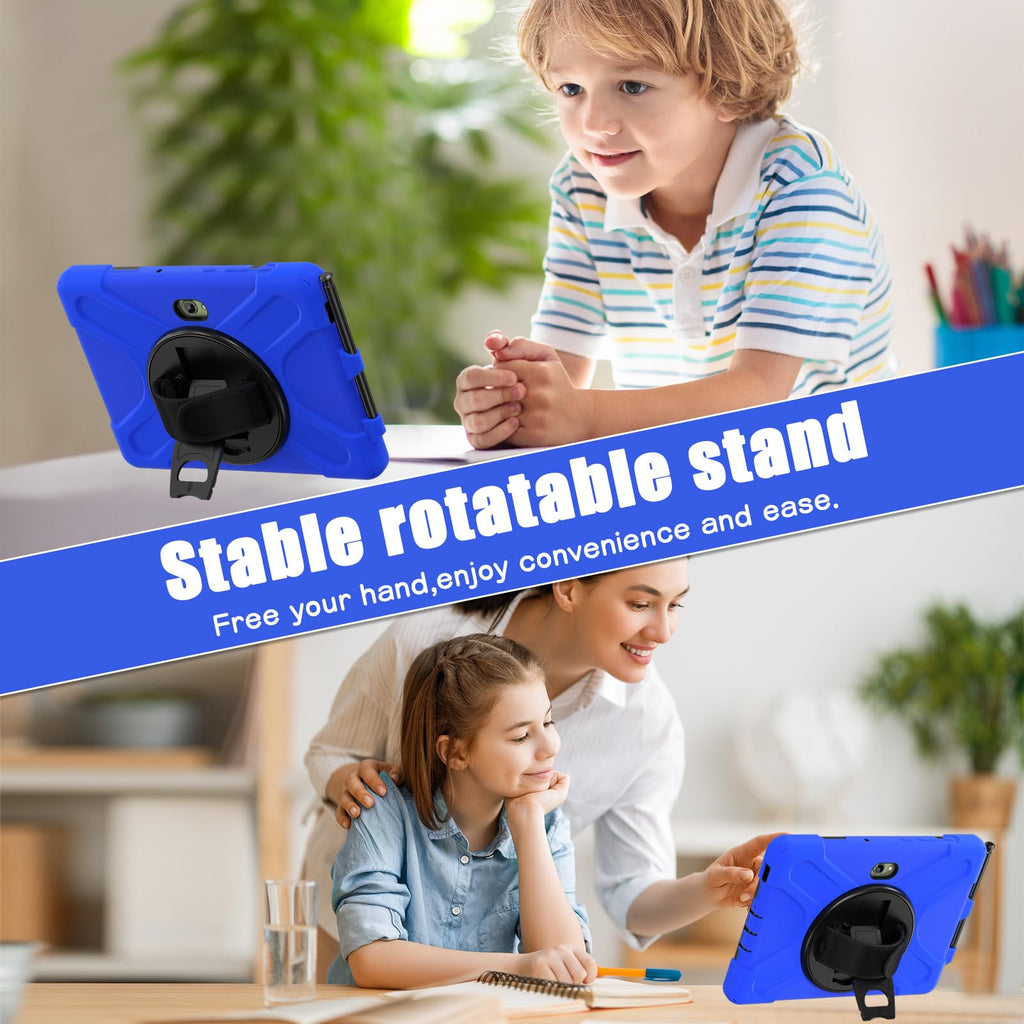 Samsung Galaxy Tab Active5/Active 3 8.0 Case, with 360 Stand, Handle Hand Strap & Shoulder Strap for Galaxy Tab Active5 8" 2024 X300/X307, Active3 8" 2020 T570/T575/T577 (Black)