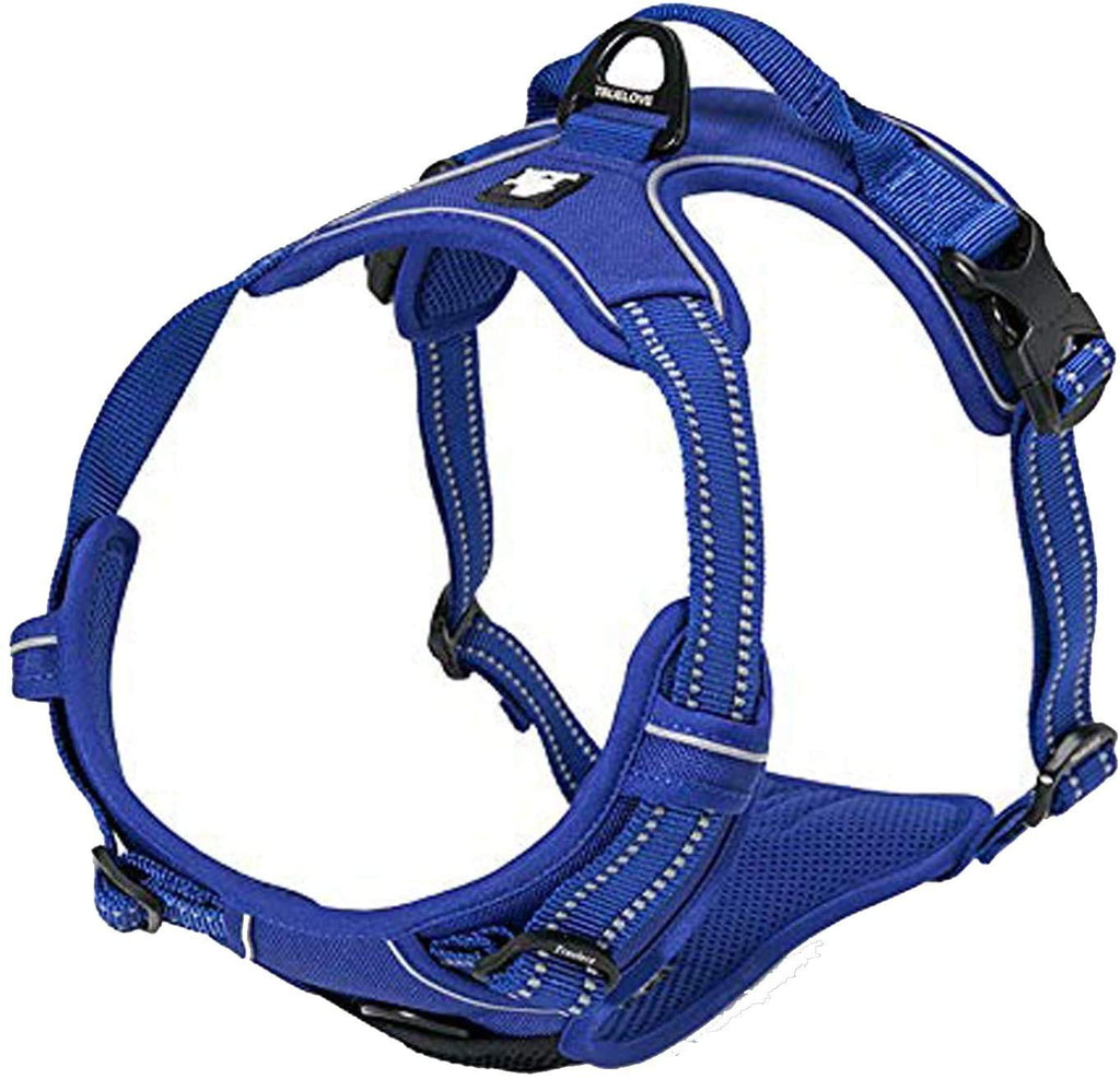 TRUE LOVE Adjustable No-Pull Dog Harness Reflective Pup Vest Harnesses Comfortable Control Brilliant Colors TLH5651(Black,XS)