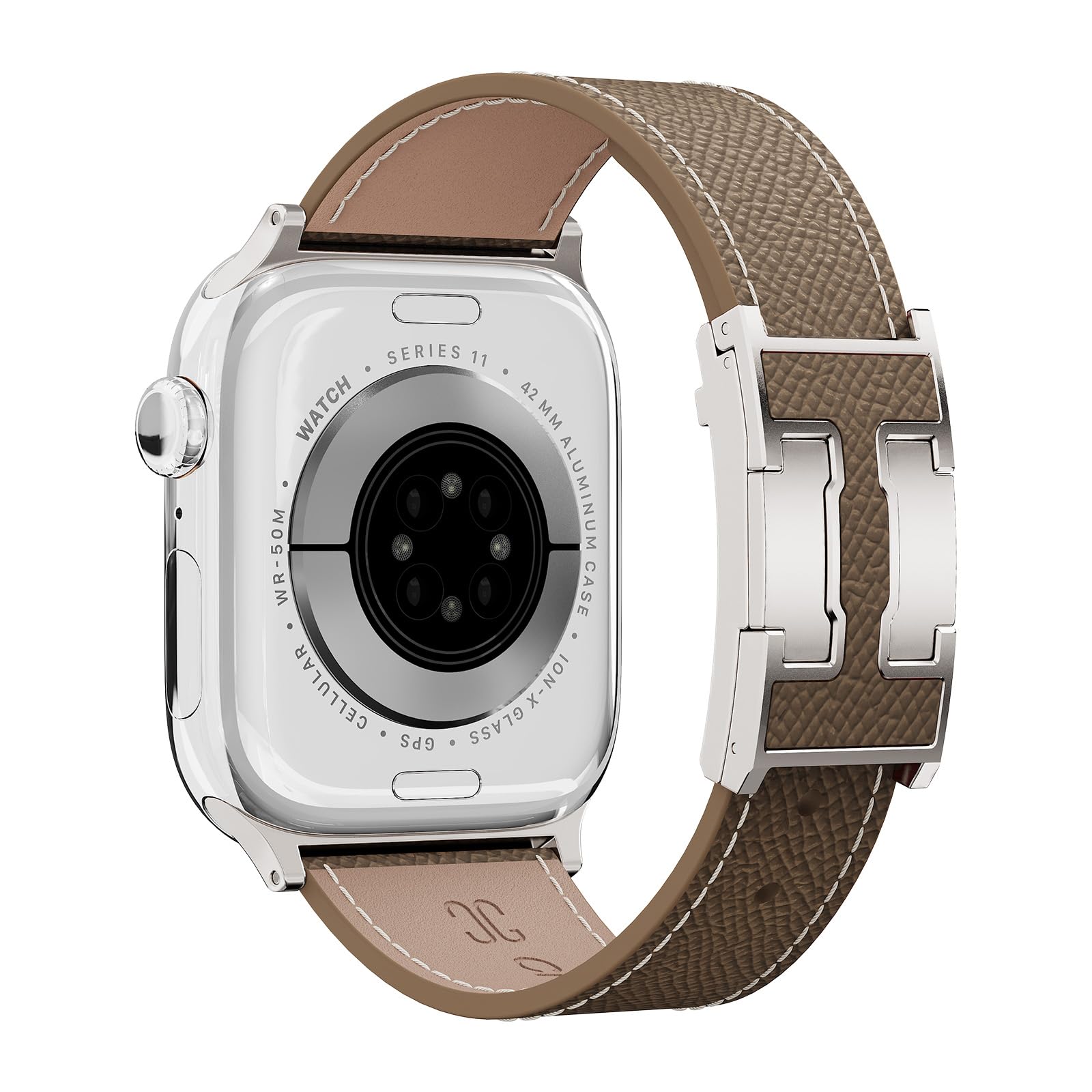 Designer Leather Band Compatible with Apple Watch 49mm46mm45mm44mm42mm41mm 40mm38mm for Women,Magnetic Buckle Replacement Strap for iWatch Ultra 3/2 /1 SE 3/2/1 Series 11/10/9/8/7/6/5/4/3/2/1