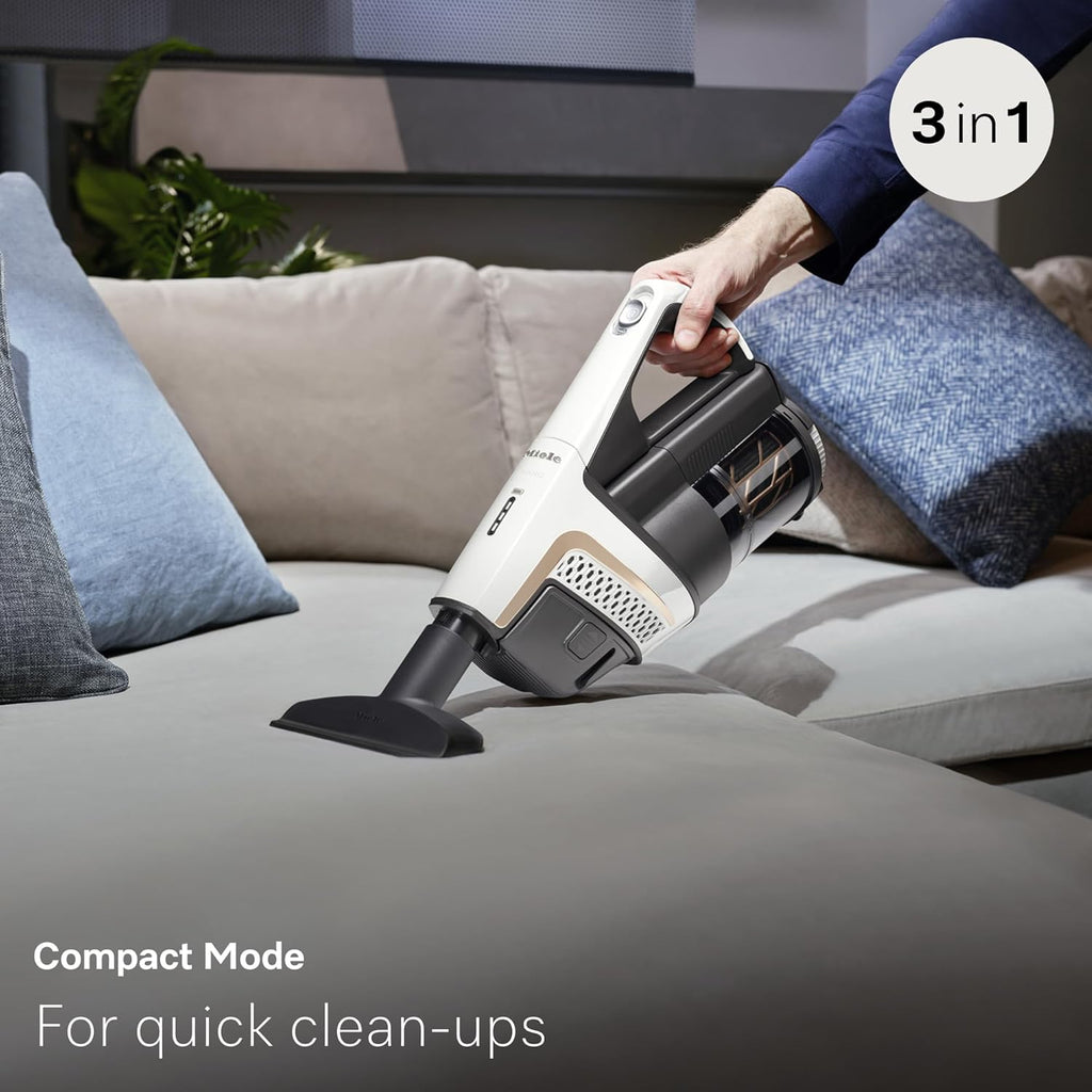 Miele Triflex HX2 Self-Standing Cordless Stick Vacuum Cleaner, 60 min runtime, Lotus White / Rose Gold