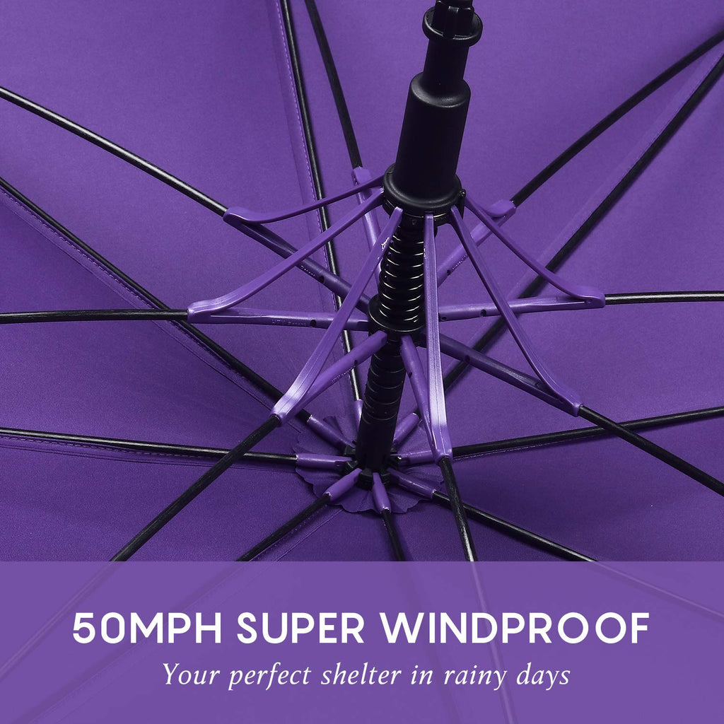 RUMBRELLA UV Stick Umbrella Auto Open UPF 50+ with J Hook Handle 51IN