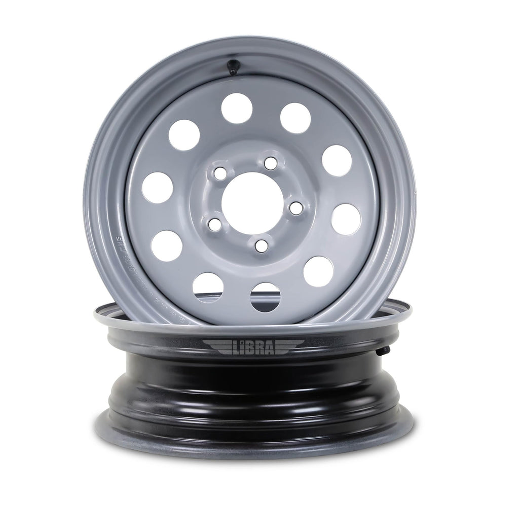 Free Country Trailer Tire Wheel Assembly ST175/80D13 6-Ply C 91L 5 Lug on 4.5" PCD Silver Mod Rim,SET 2