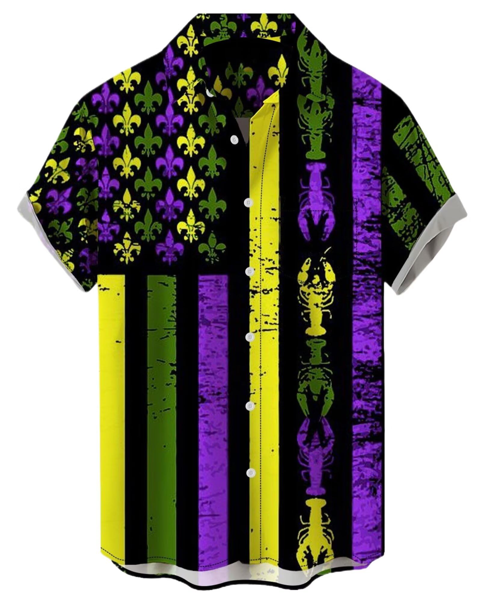 Bowling Shirts for Men Print Short Sleeve Regular Fit Hawaiian Casual Button Down Beach Shirts