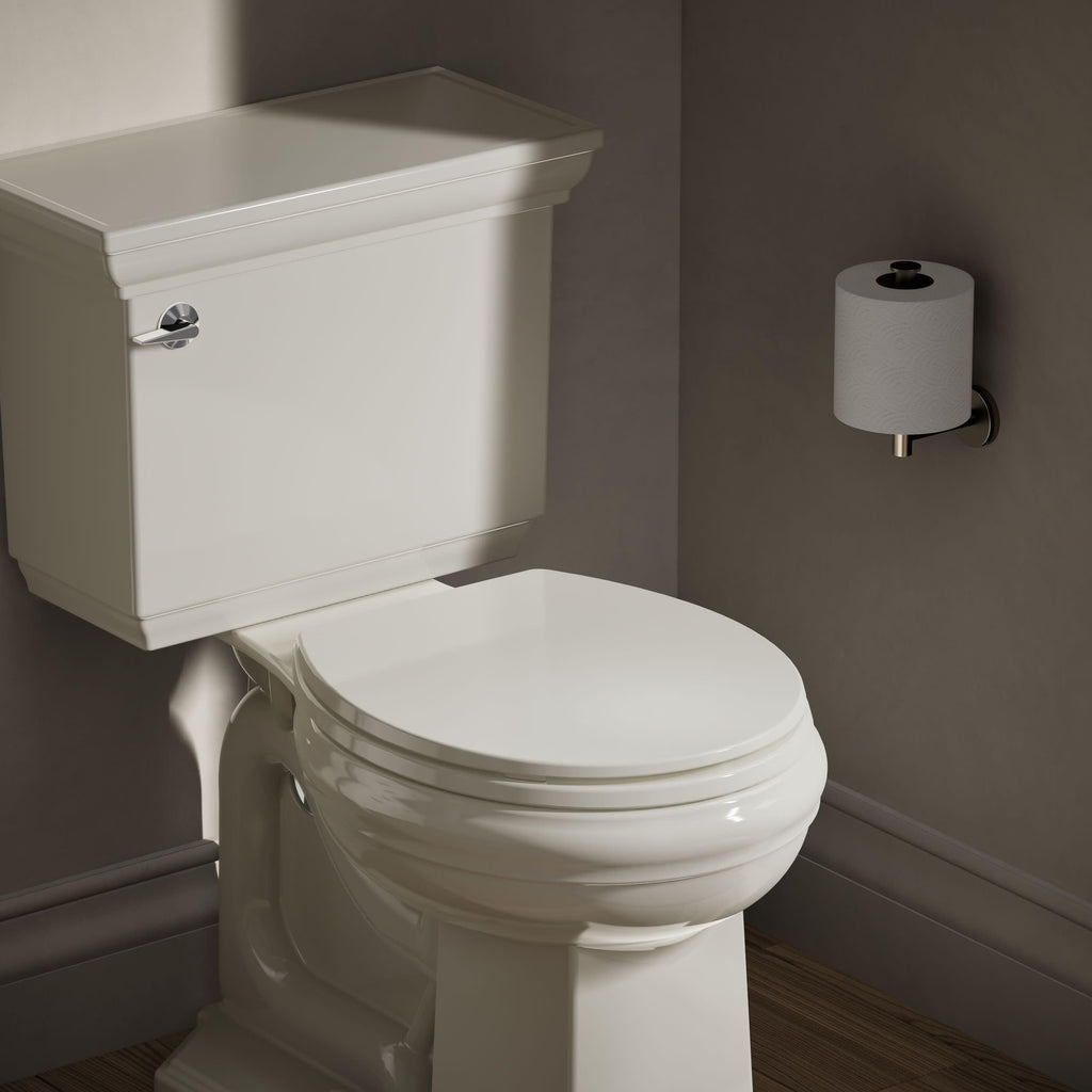 KOHLER K-4775-0 Brevia Round Toilet Seat with Quick-Release Hinges And Quick-Attach Hardware For Easy Clean, White