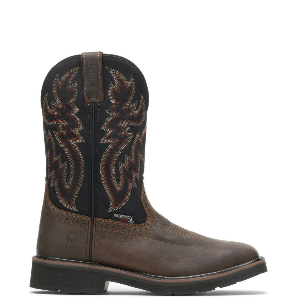 WOLVERINE Men's Rancher Waterproof Steeltoe Square Toe 10in Wellington Work Boot