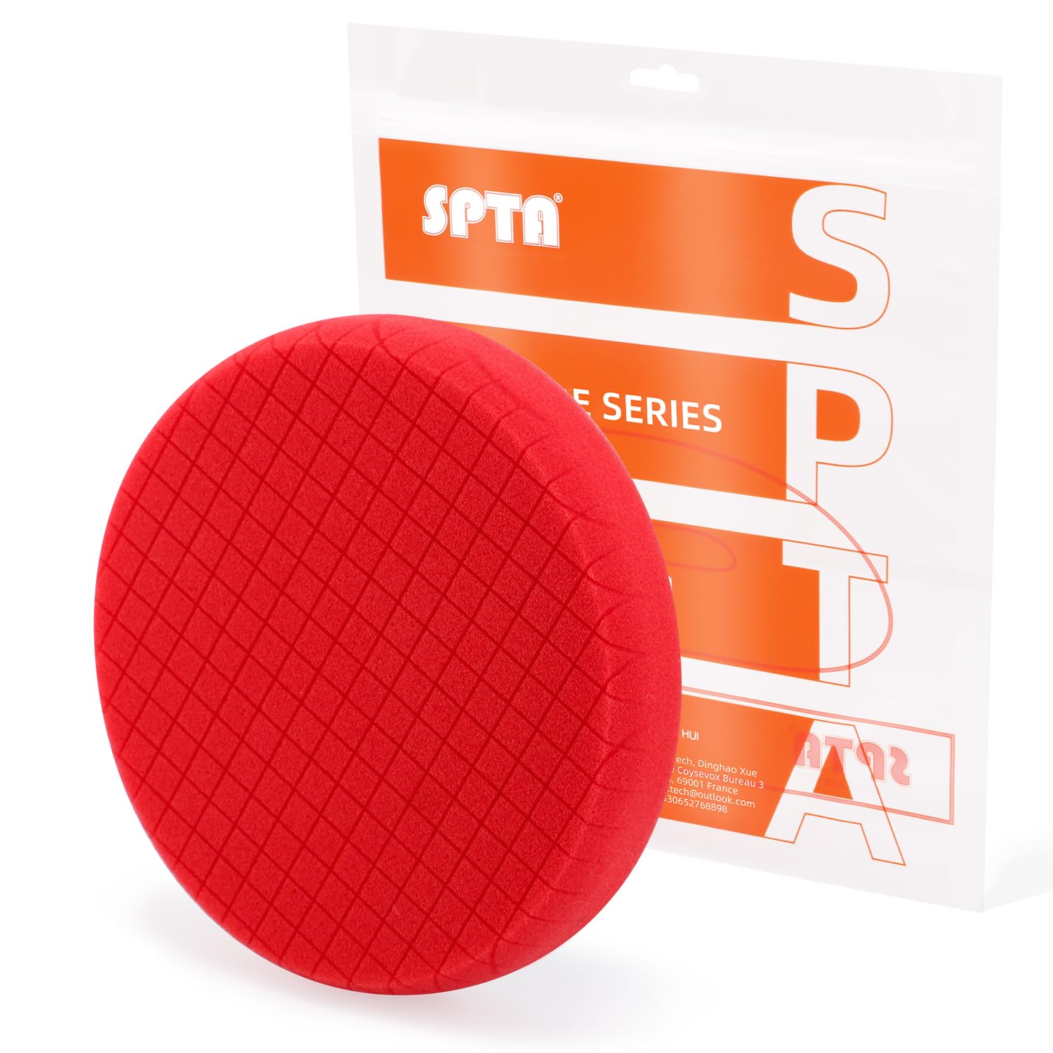Blue T60 Moderate-Cut Foam Polishing Pads, SPTA 1Pc 3.5 Inch Face for 3 Inch 80mm Backing Plate Compound Buffing Sponge Pads for Car Buffer Polisher Compounding, Polishing and Waxing -FPTSS3G