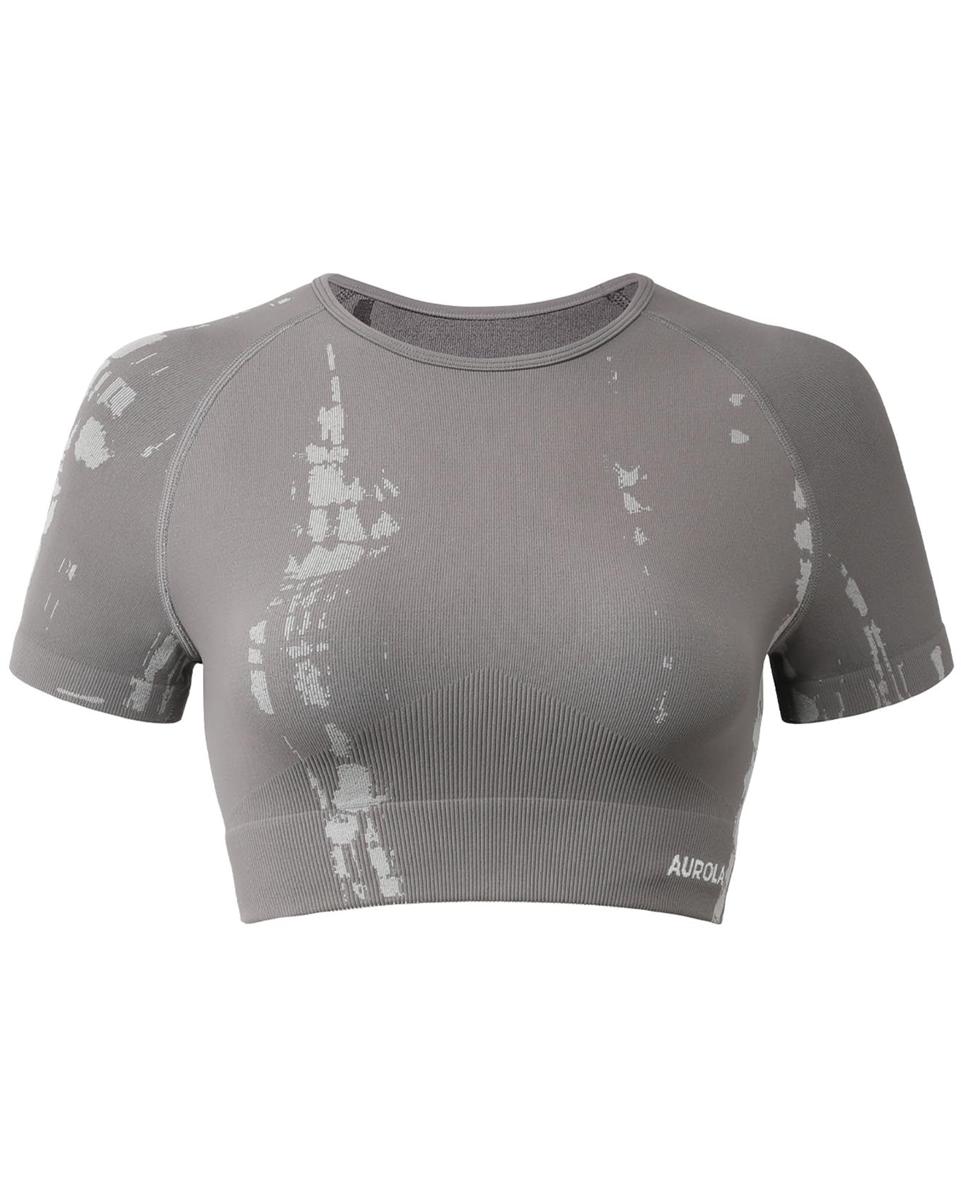 AUROLA Serpent Snake Seamless Workout T-Shirts for Women,Short Sleeve Crop Top Gym Yoga Athletic Shirts Tee