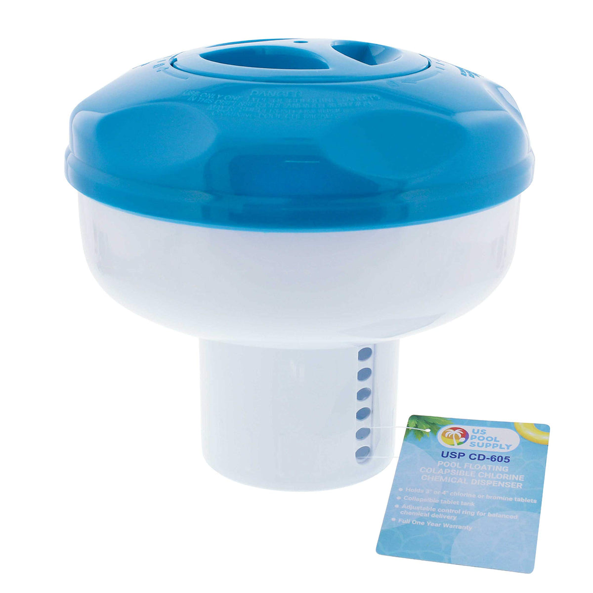U.S. Pool Supply Pool Chlorine Floater, 3" Tablet Floating Dispenser