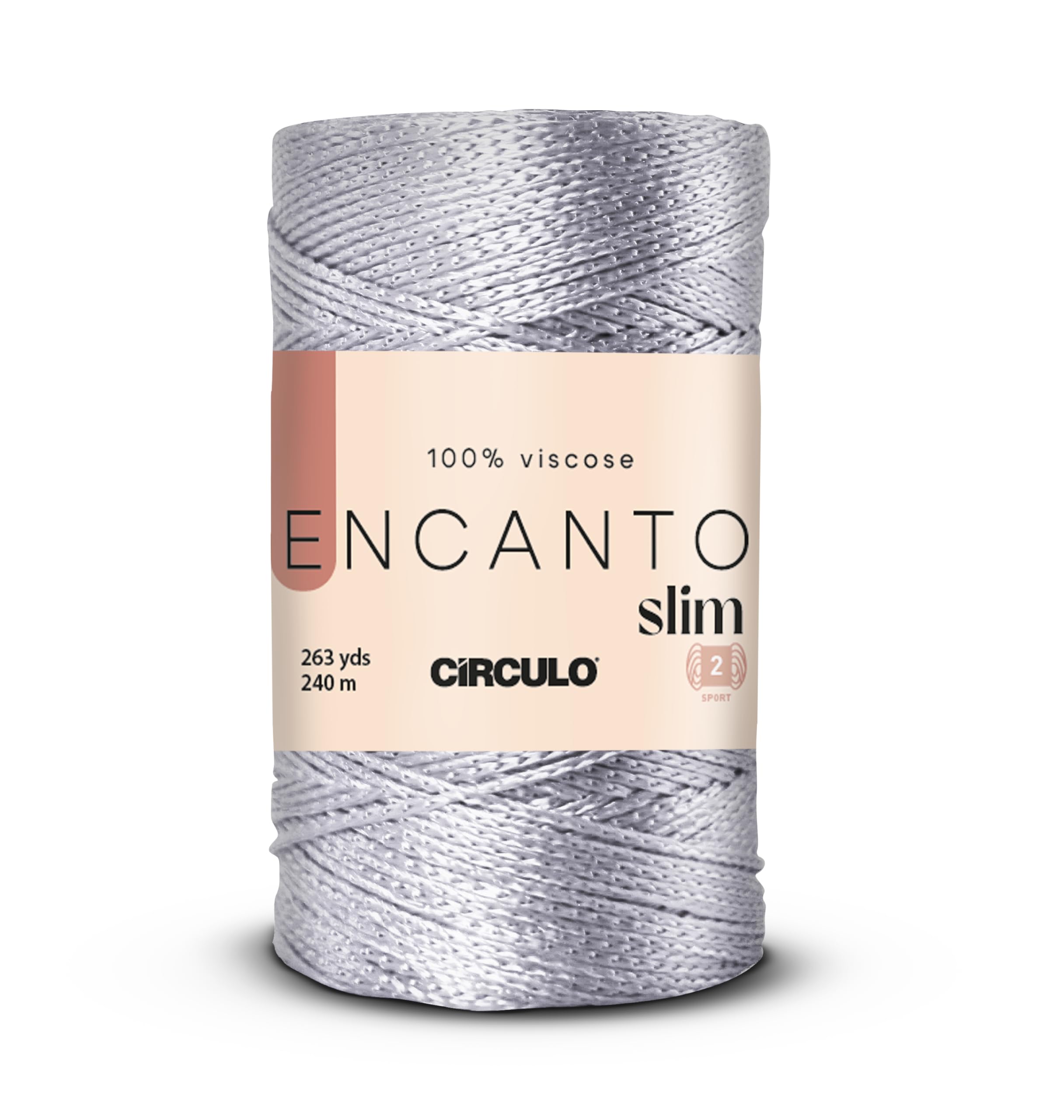 CIRCULO Encanto Slim Roll Yarn 100% Viscose - Luxury & Shine - Sport Weight Yarn - 262 yds, 3.52 oz - Color 1289 - Canary