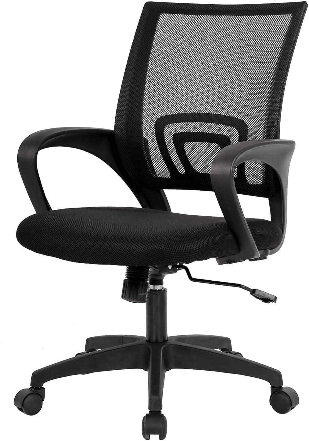 BestOffice Home Office Chair Ergonomic Desk Chair Mesh Computer Chair with Lumbar Support Armrest Executive Rolling Swivel Adjustable Mid Back Task Chair for Women Adults, Black (Black)