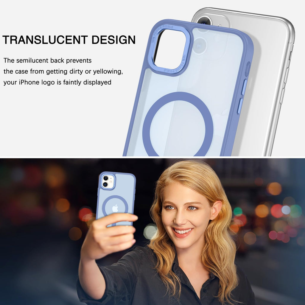 BENTOBEN for iPhone 11 Phone Case, Phone case for iPhone 11 Magnetic Case [Compatible with Mag Safe] Translucent Matte Slim Shockproof Anti-Fingerprint Protective Cover for iPhone 11 6.1’’ Black