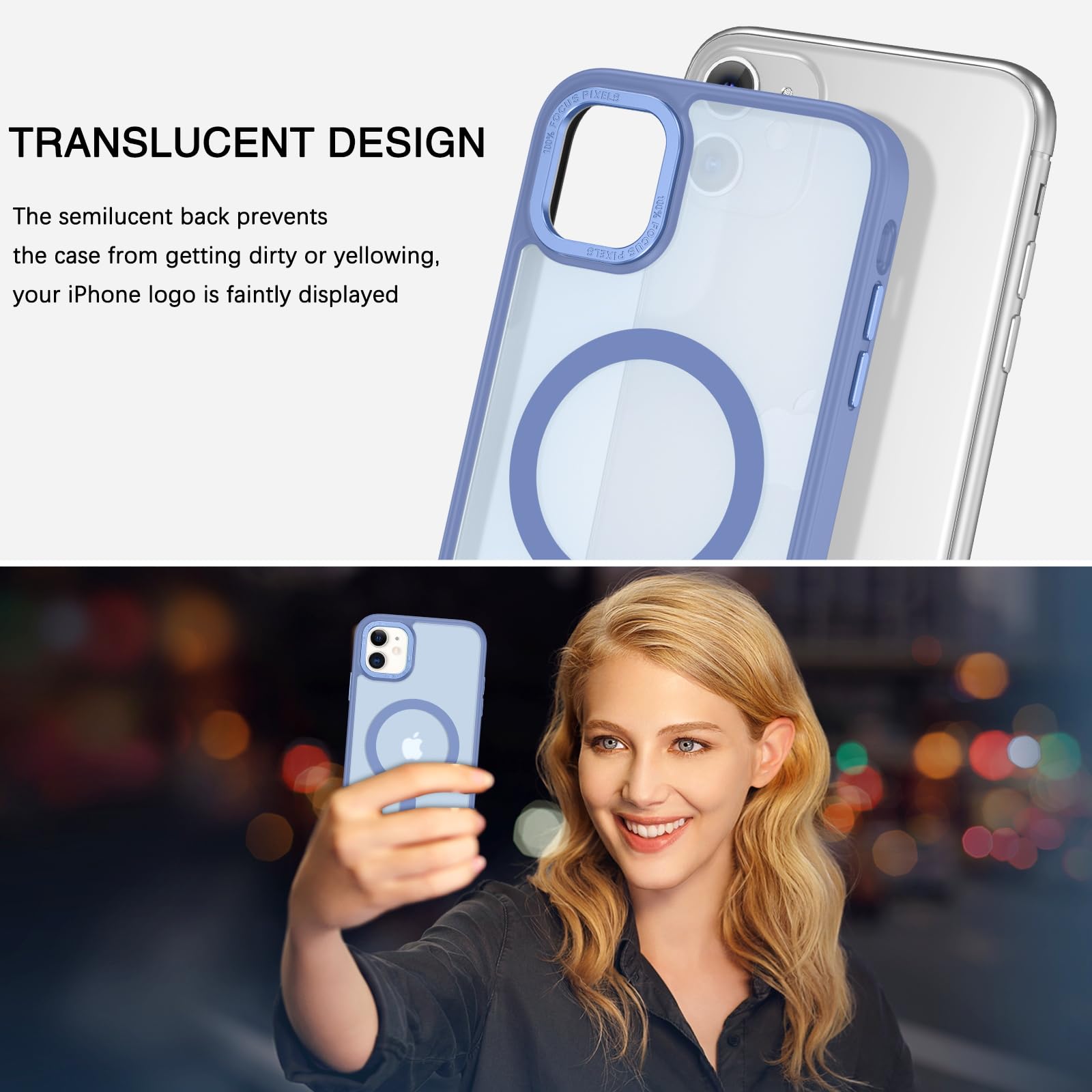 BENTOBEN for iPhone 11 Phone Case, Phone case for iPhone 11 Magnetic Case [Compatible with Mag Safe] Translucent Matte Slim Shockproof Anti-Fingerprint Protective Cover for iPhone 11 6.1’’ Black