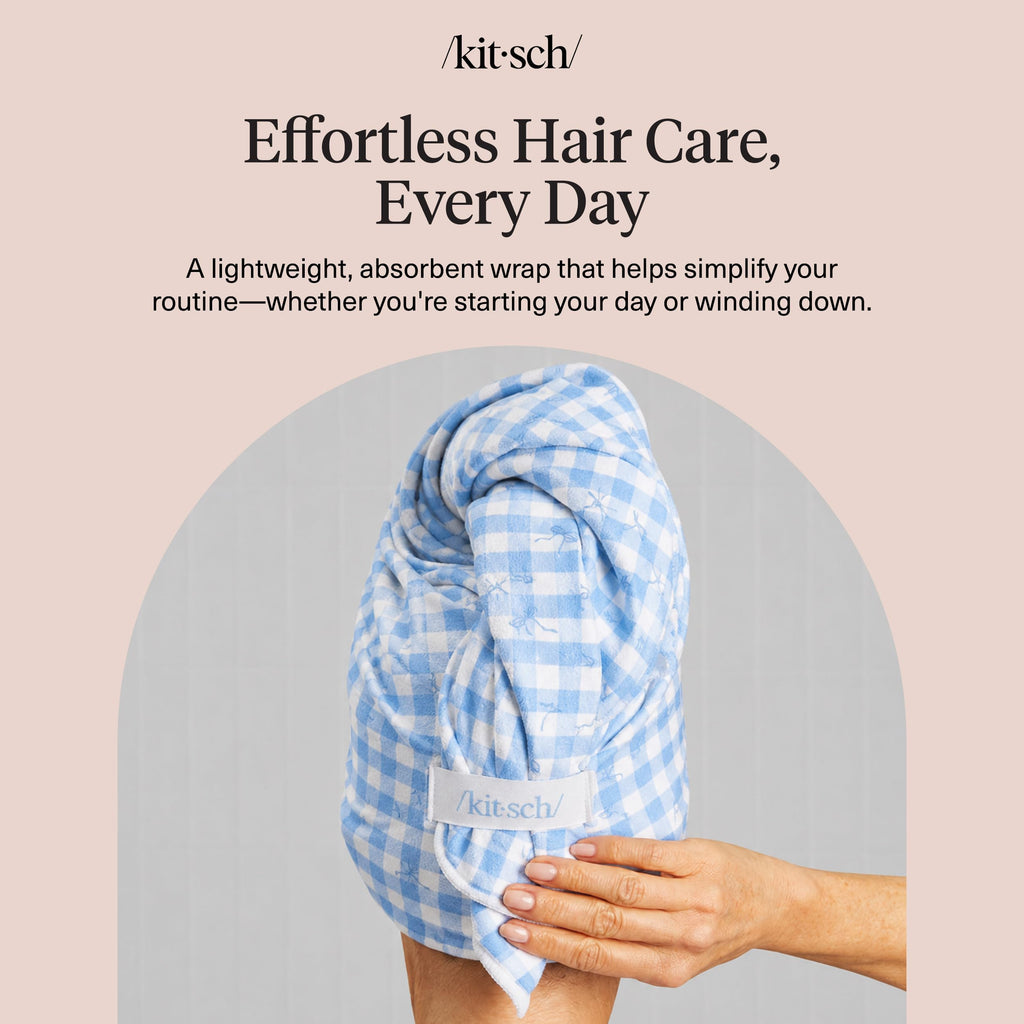 Kitsch Plush Microfiber Hair Towel Wrap for Women – Ultra Absorbent Microfiber Bath Towels for Wet, Curly, Long or Short Hair – Anti-Frizz Hair Wrap, Great Hair Care Gifts for Women