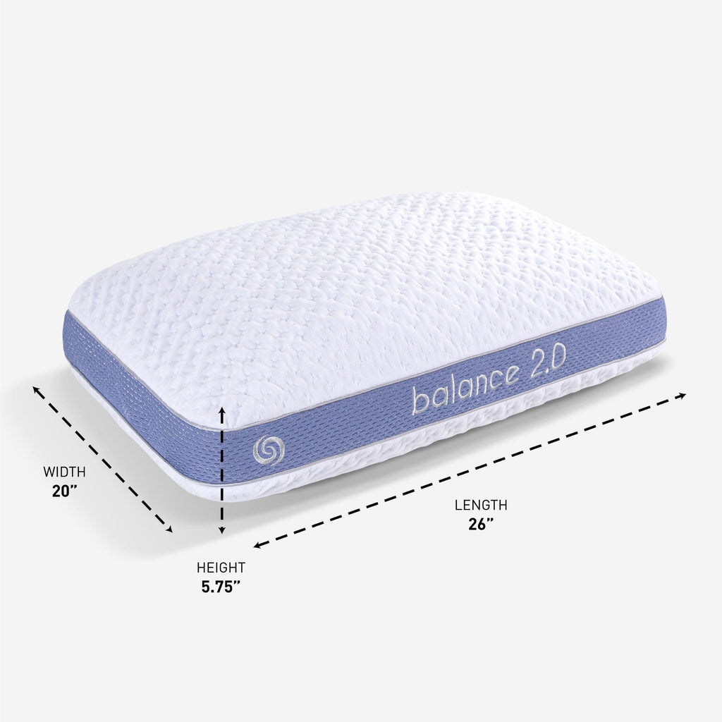 Bedgear Balance 1.0 Performance Pillow, Medium Support Bed Pillow for All Sleep Positions | Boost Blend Fill with Responsive Comfort & Air-X Mesh Ventilation | Washable Hypoallergenic Pillow