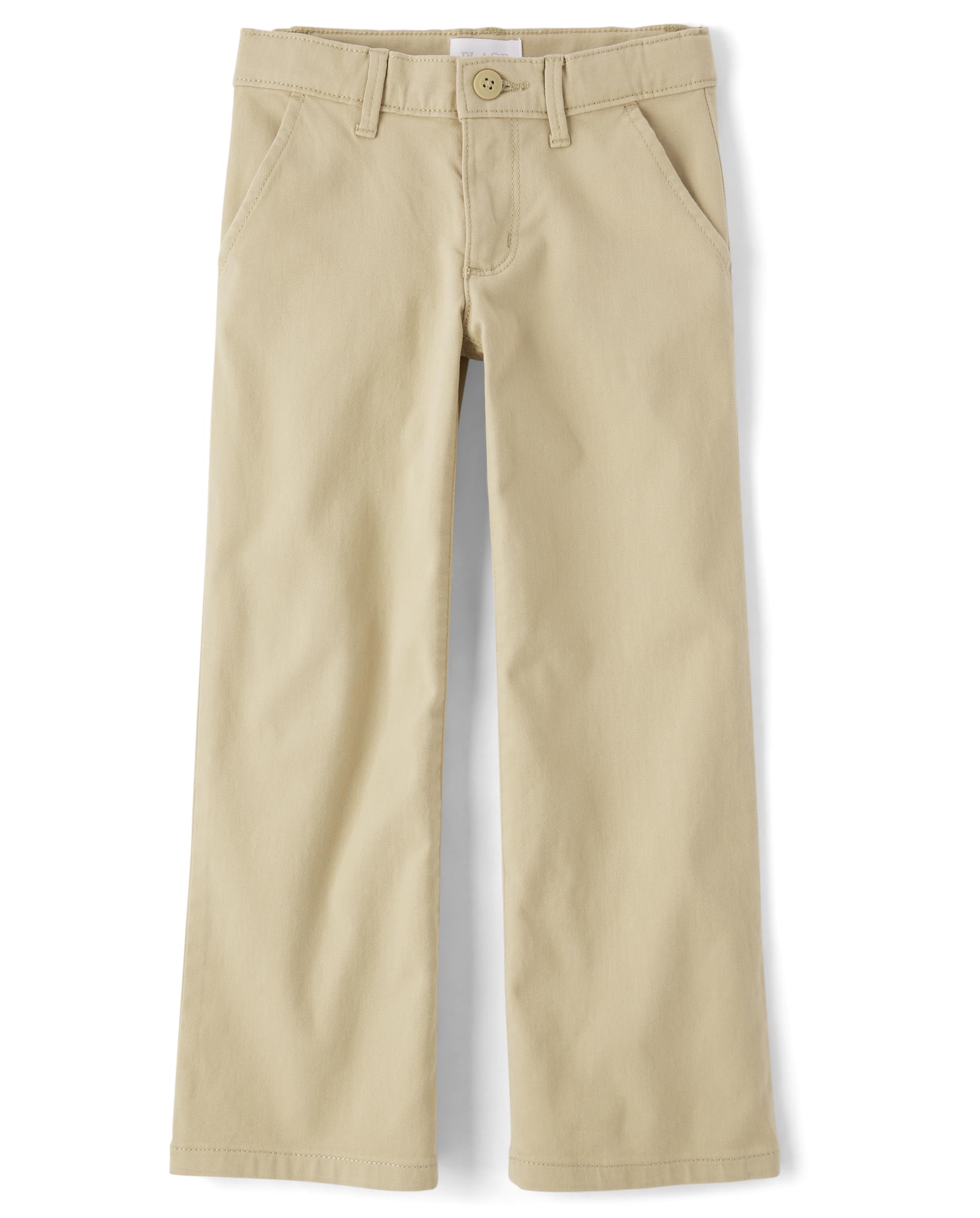The Children's Place Girls' Uniform Wide Leg Chino Pants