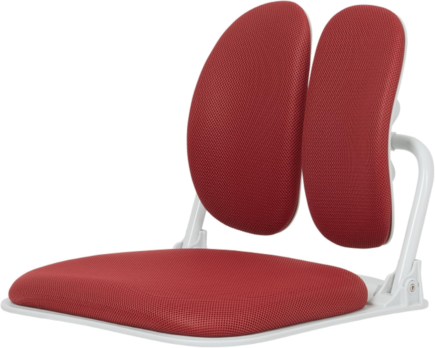 【Premium Dual-Backrests】 Made in Korea Ergonomic Floor Chair with Back Support - Meditation Chair, Floor Gaming Chair, Reading Chair, Floor Chairs for Adults, Foldable Chair (Black Leather)