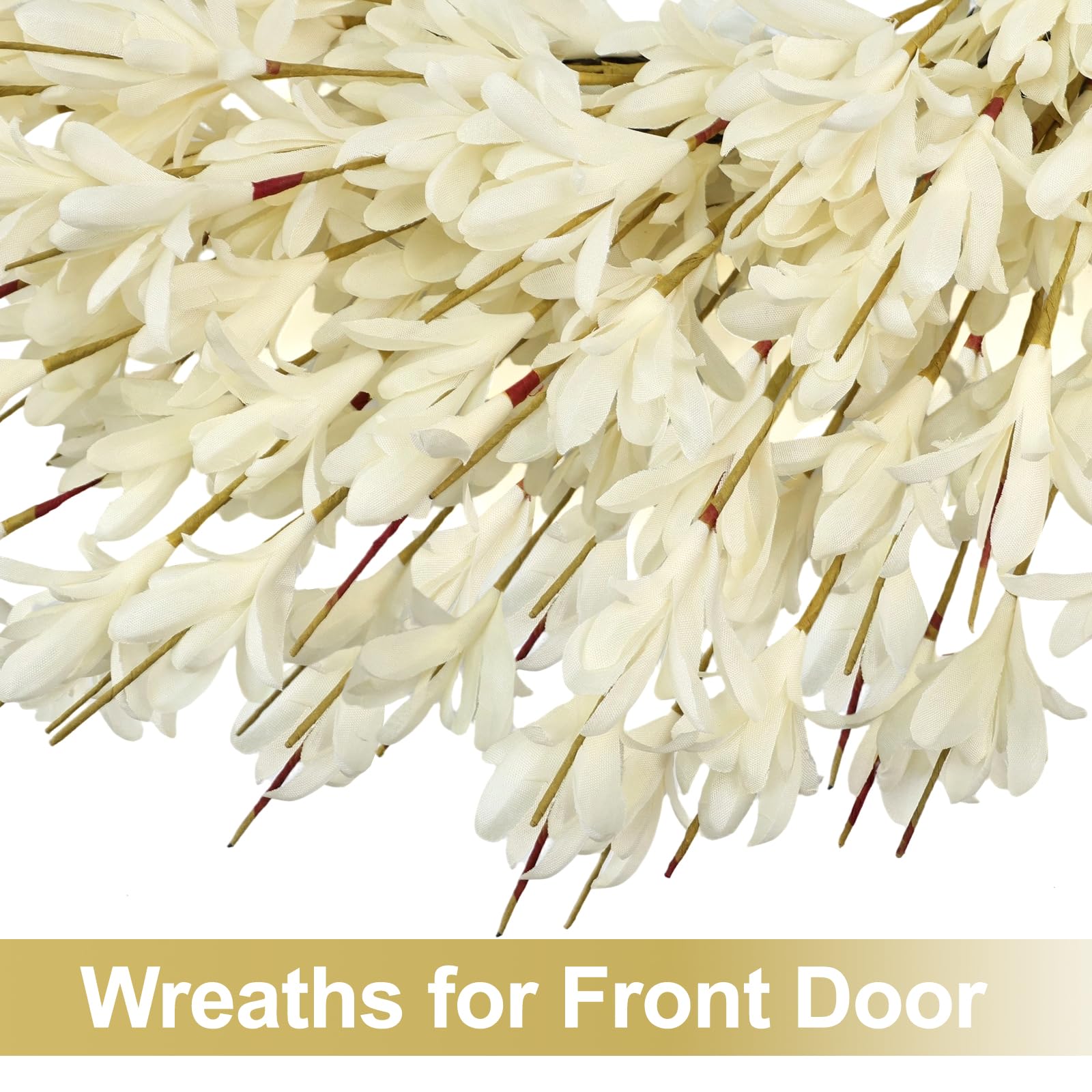 26 Inch Realistic Fall Wreaths for Front Door Outside Autumn Wreath Outdoor Indoors Fall Decorations for Home Thanksgiving Halloween Holiday Decorations Clearance for Wall Porch Door (Fall Color)