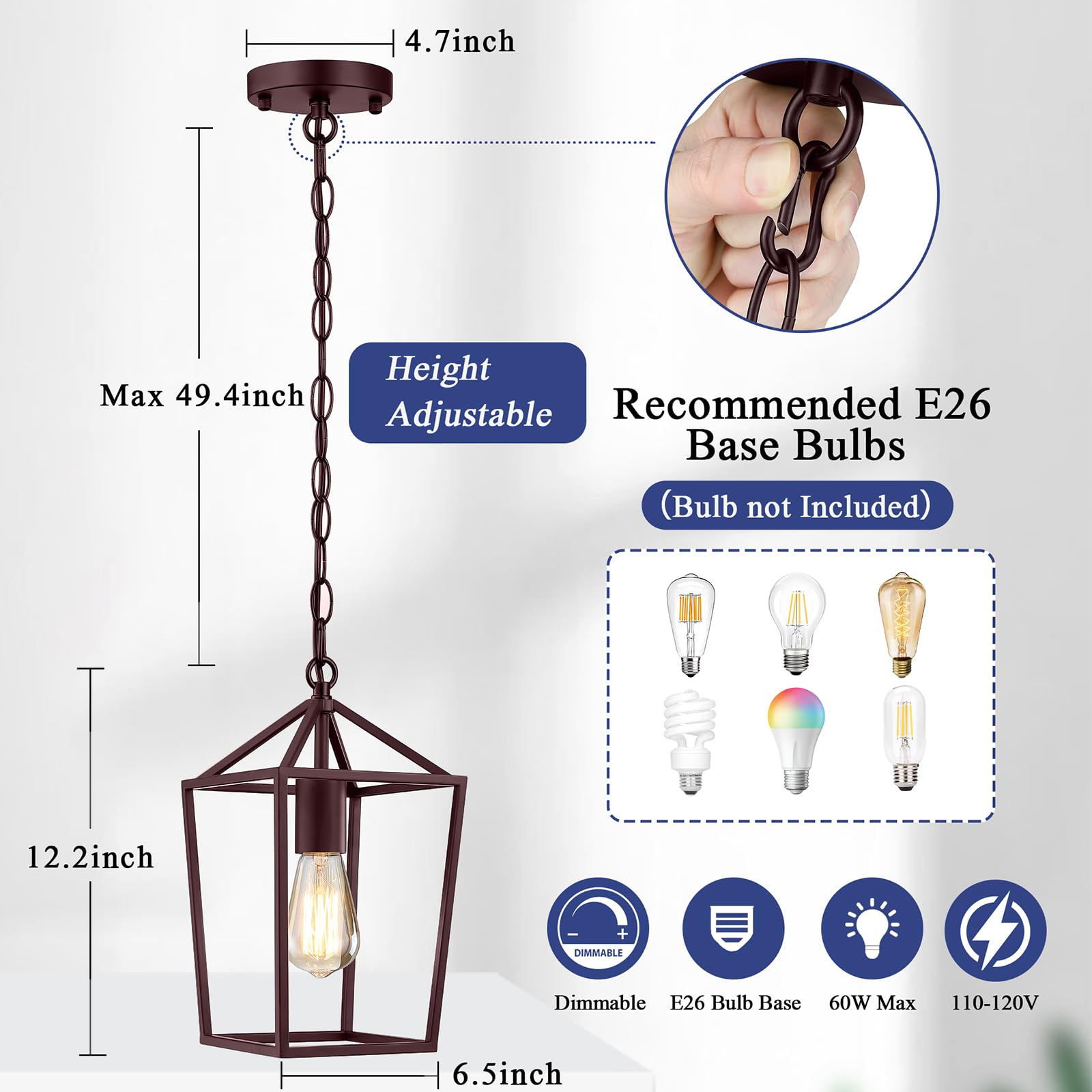 Sheetea 2-Pack Gold Pendant Lights Kitchen Island, Modern Mid Century Light Fixtures Hanging Lamp for Kitchen, Farmhouse Kitchen Pendant Lighting Over Island, Metal Cage Design