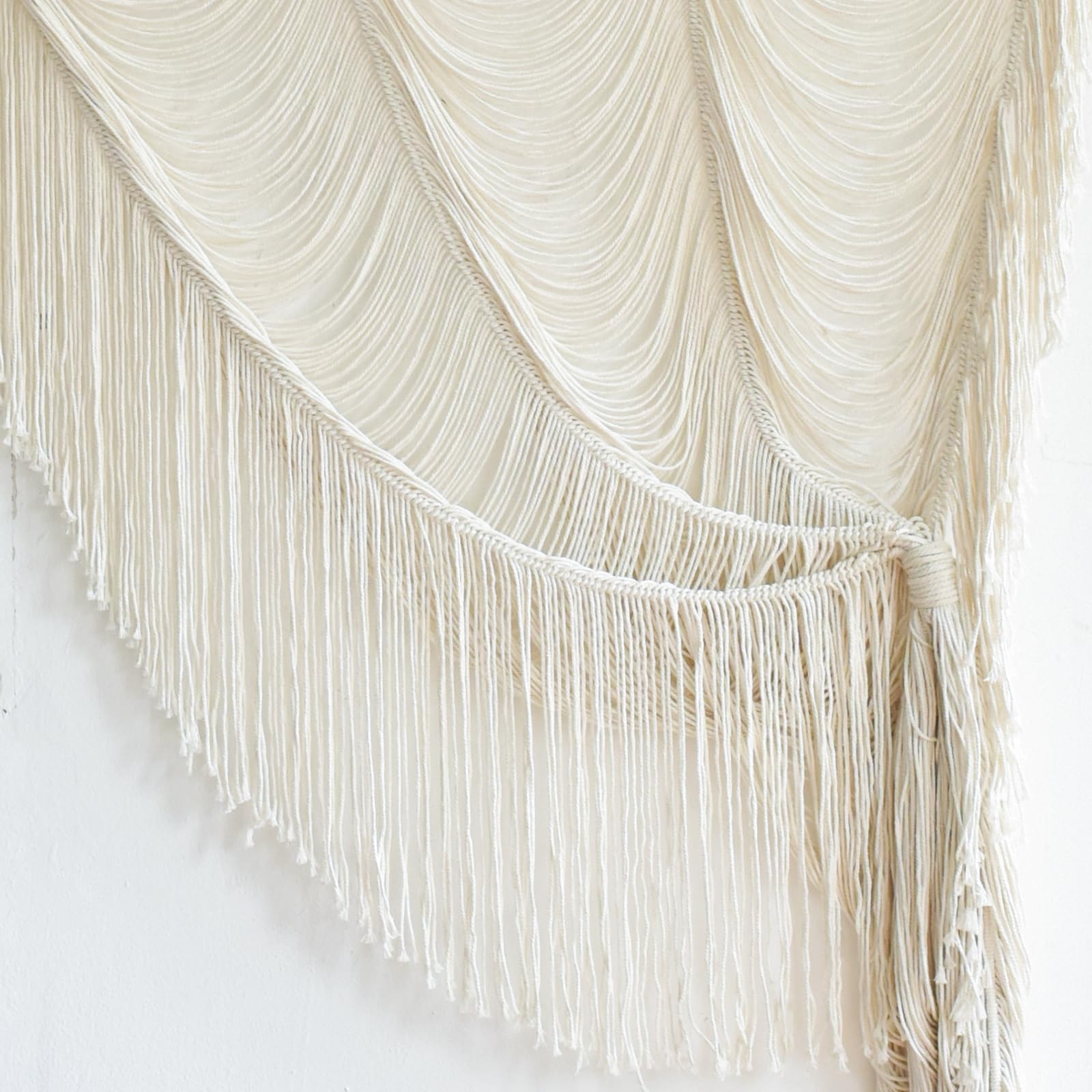 Flber Macrame Curtain Window Macrame Room Divider Doorway Curtain Boho Macrame Wall Hanging Living Room Bedroom Decor 42" W x 75" H