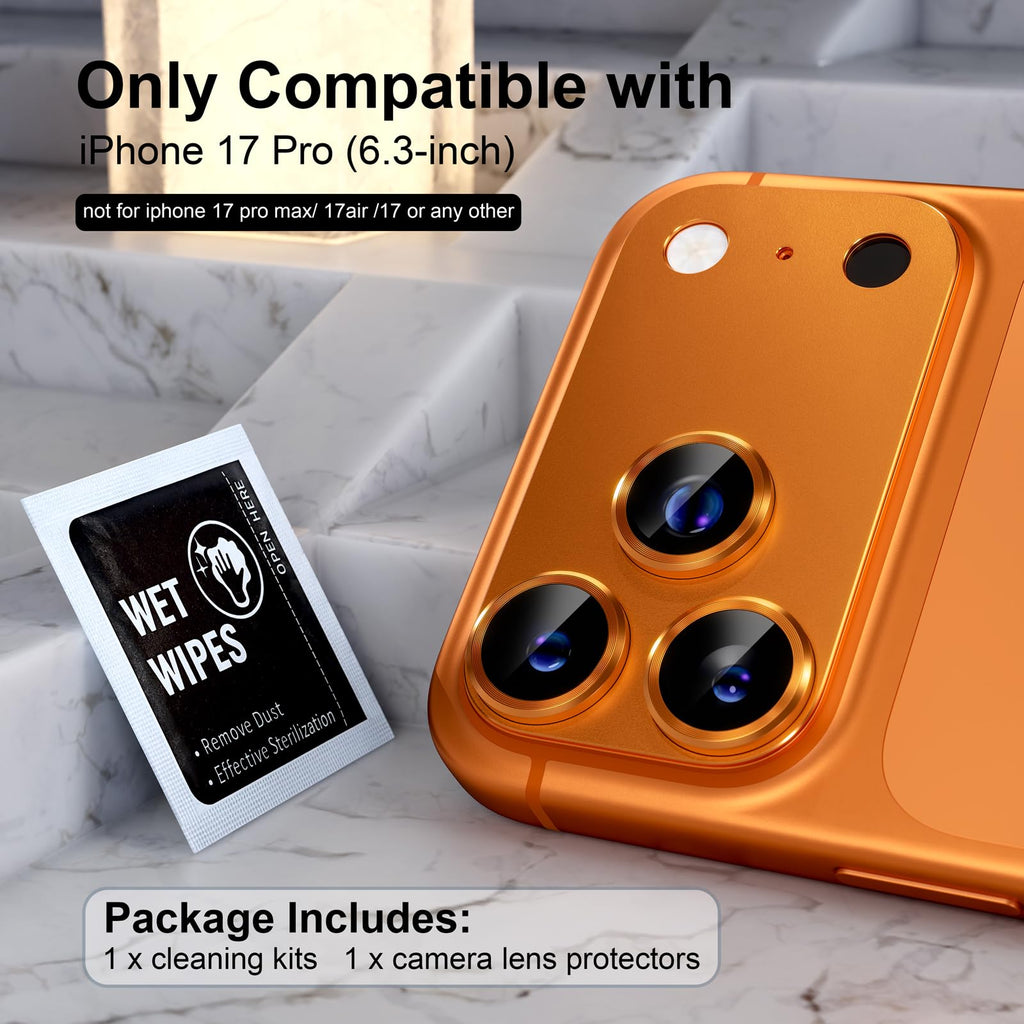 Choiche Compatible for iPhone 16 Pro/iPhone 16 Pro Max Camera Lens Protector, Bling Camera Cover with 9H Tempered Glass Lens Screen Protector Metal Ring Decoration Accessories(Black)