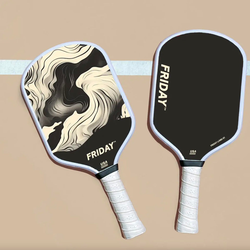 Friday Pickleball Paddle, USA Pickleball Approved, Durable Carbon Fiber, Thermoformed Unibody Design, Honeycomb Core, Gritty Surface for Spin | USA Pickleball Approved
