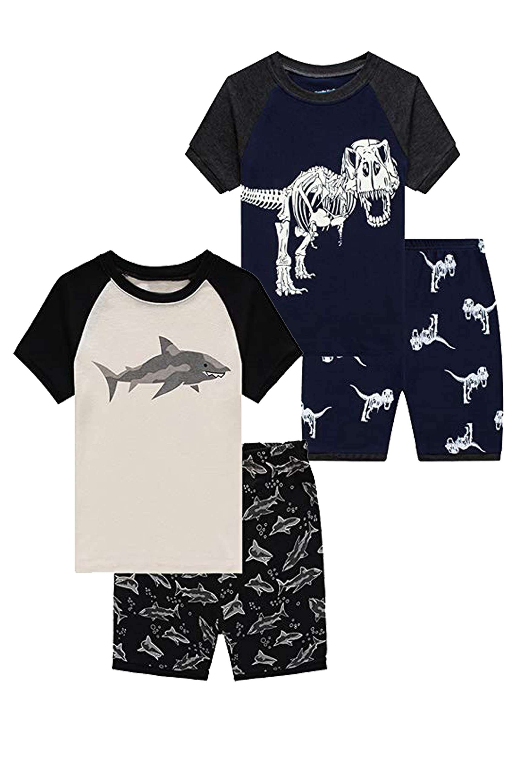 Family Feeling Boys Summer Pajamas Sets Short 100% Cotton Pjs