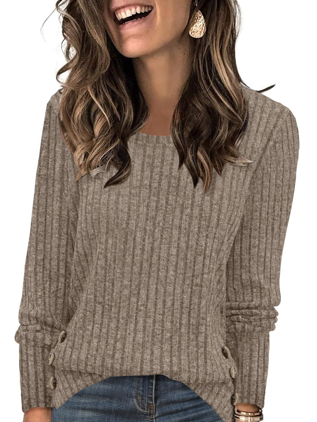 Yincro Women's Long Sleeve Fall Sweaters 2026 Lightweight Casual Crewneck Tunic Tops