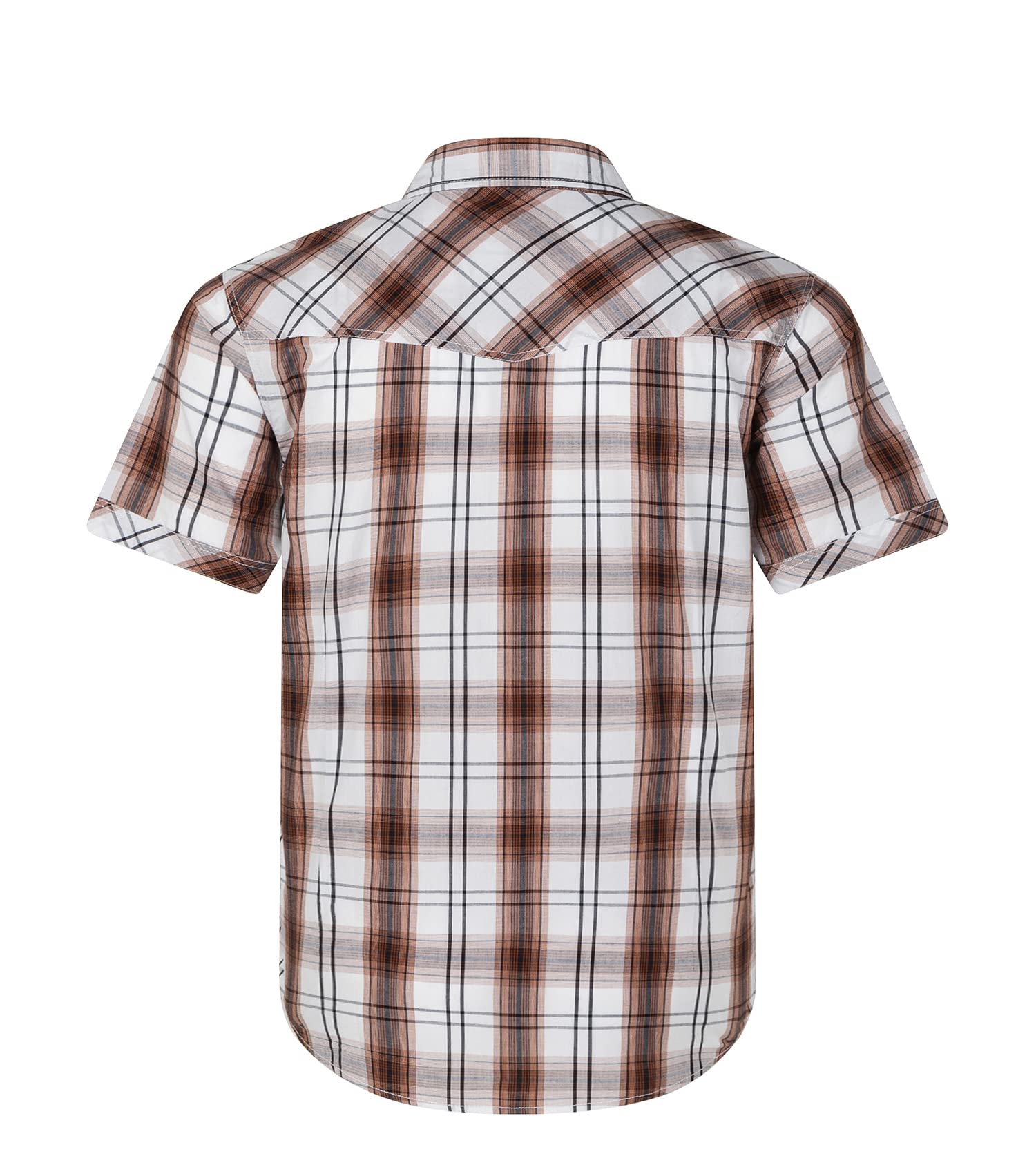 Men's Western Snap Casual Shirt Two Pocket Short Sleeve Shirt