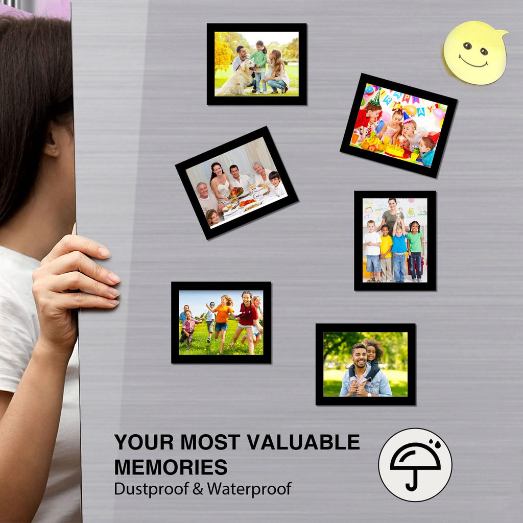 STTMGN Magnetic Picture Frames with Black Border(2.5"X3.5",12 Pack),Mini Wallet Size Magnet Photo Sleeves Pockets/Holder,Decorations for Home/Office/School/Classroom/Party